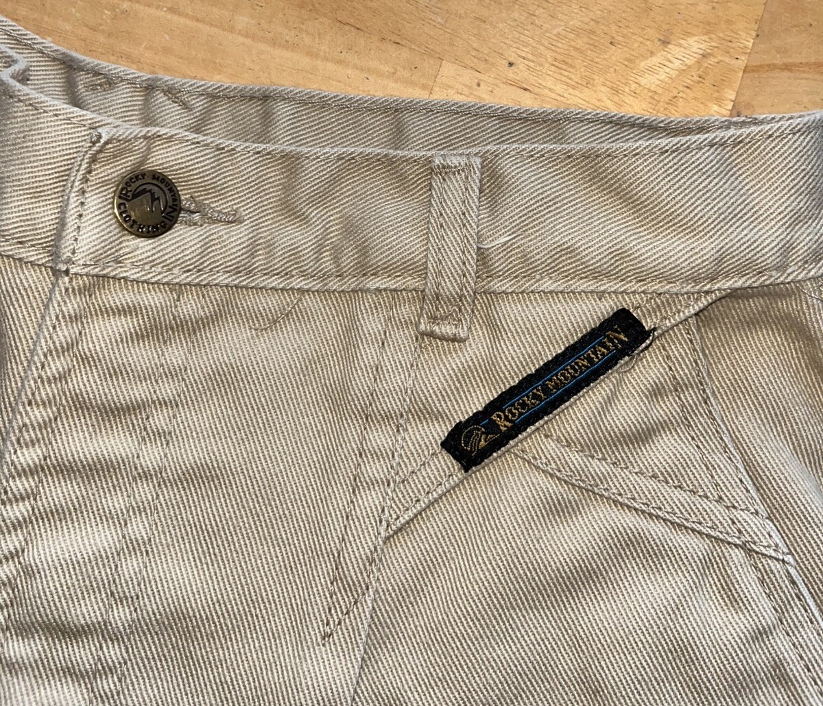 Vtg 80s 90s Rocky Mountain Rockies Western Jeans High Waist Tan Bareback-32 / 13