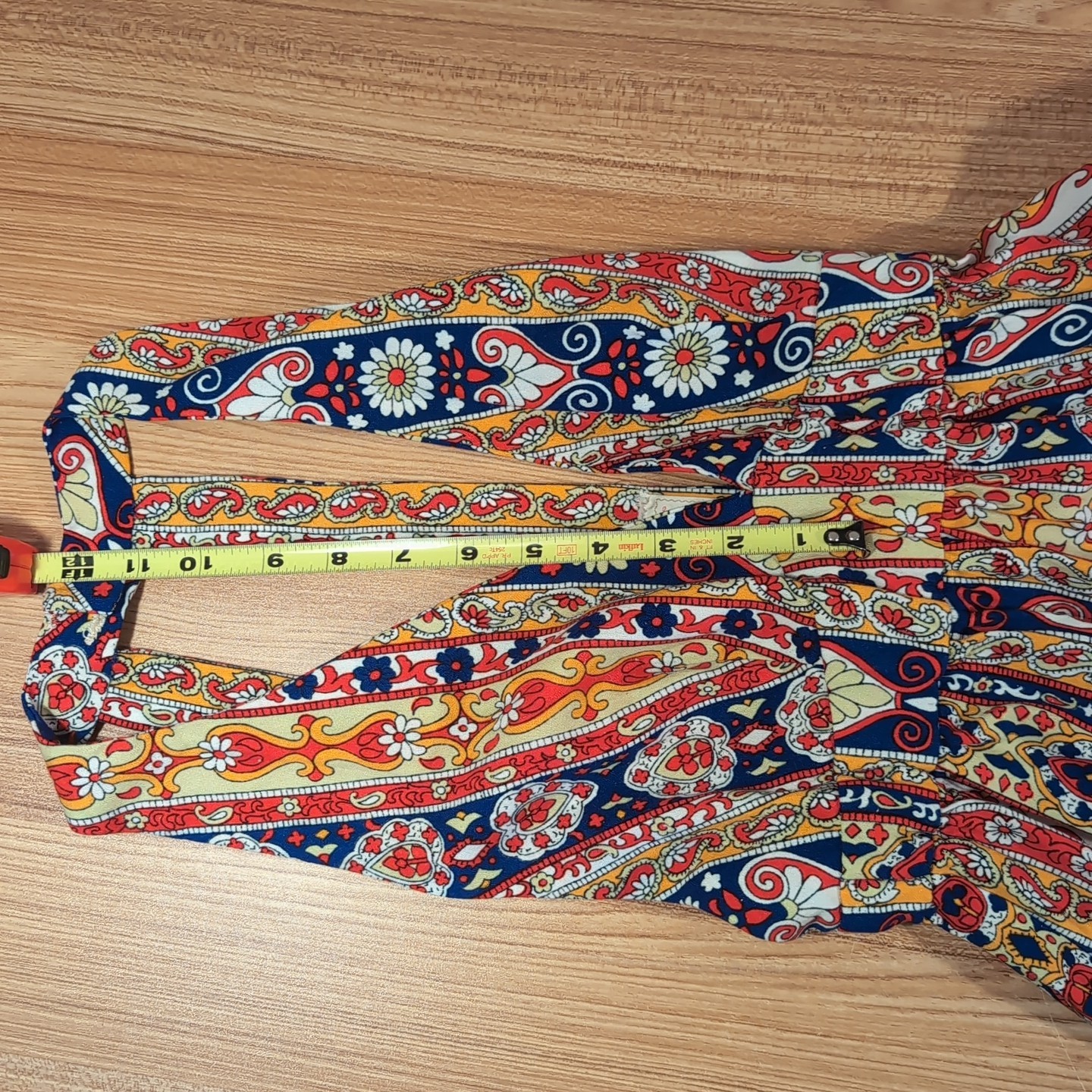 Vintage Handmade Maxi Dress 1960s Mod Hippie Boho Paisley Halter VIBRANT