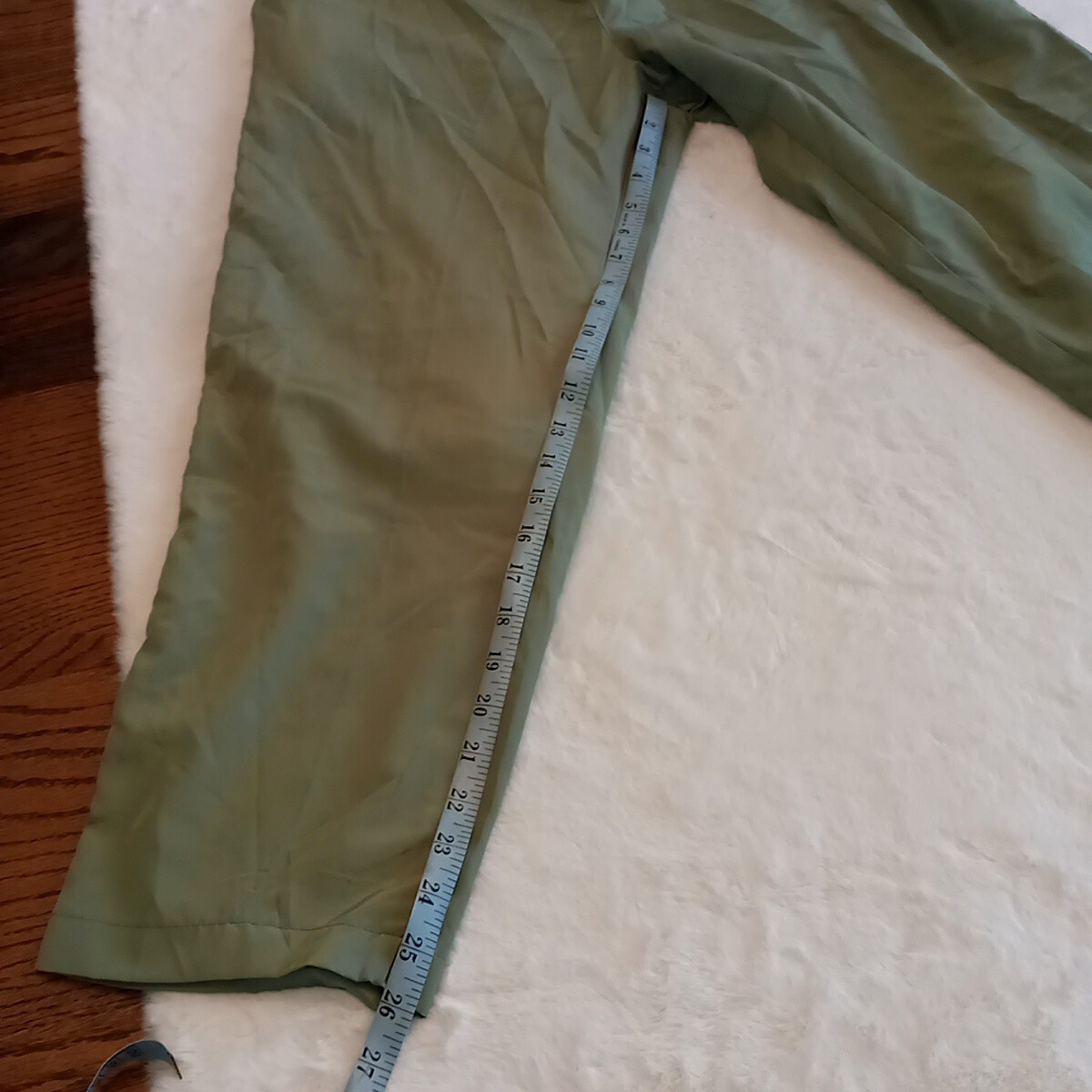Out Brook Silk Green Pants Hip Hop Track Suit Pants SZ L Vintage 80s Style