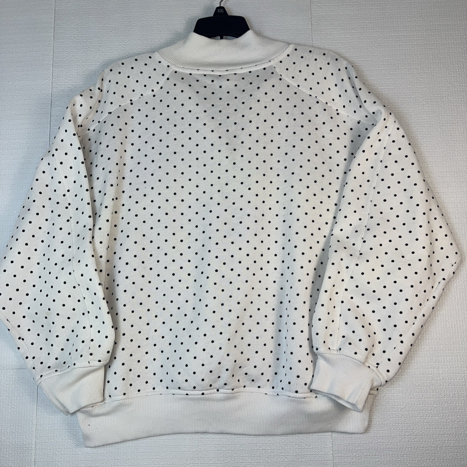 Vintage 80s/90s Woman’s Trend Basics Polka Dots Sweater Half-zip Design Sz Large