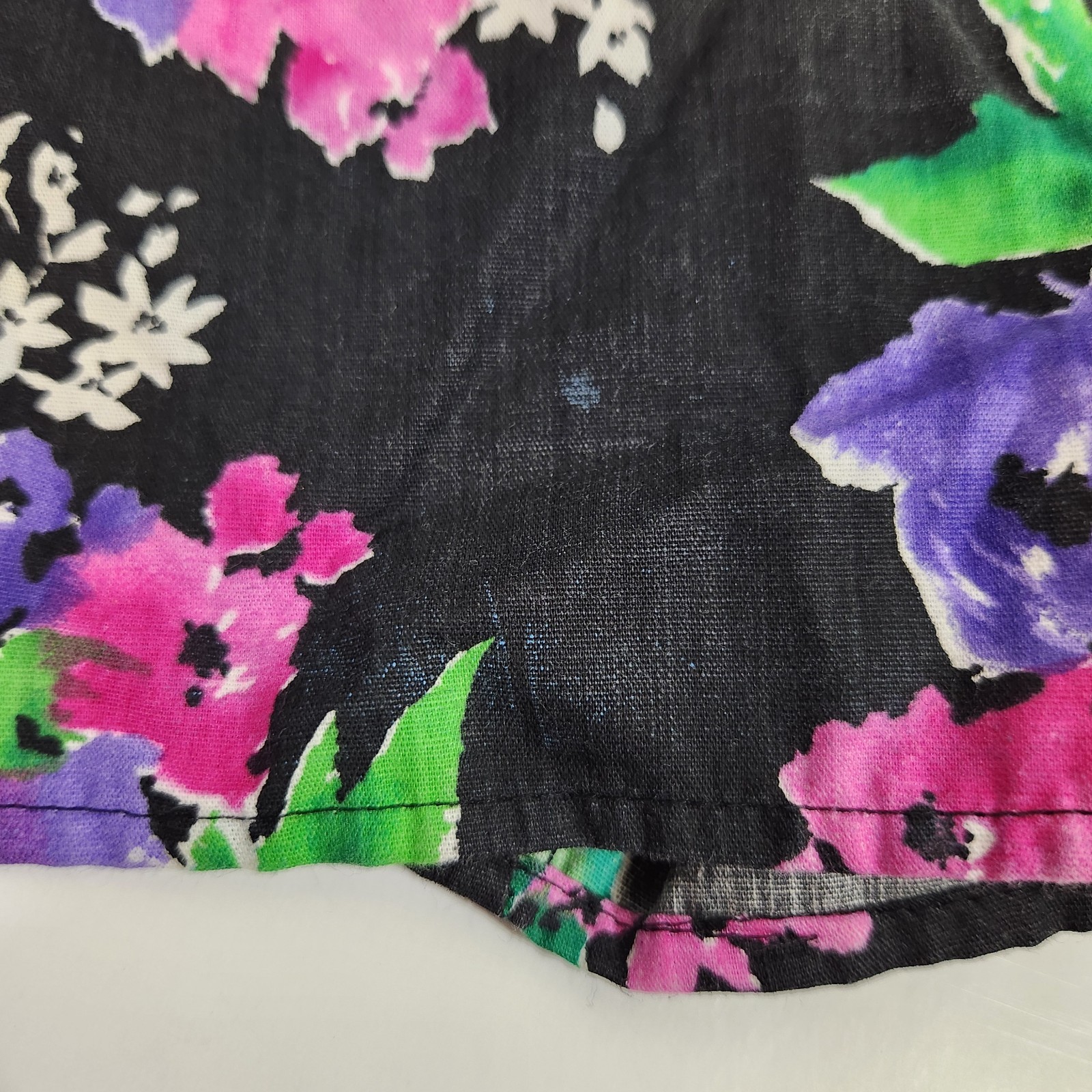 Vintage 80s Ocean View 2 Pc Swimsuit Size 10 Floral Halter Bikini Skirted Shorts