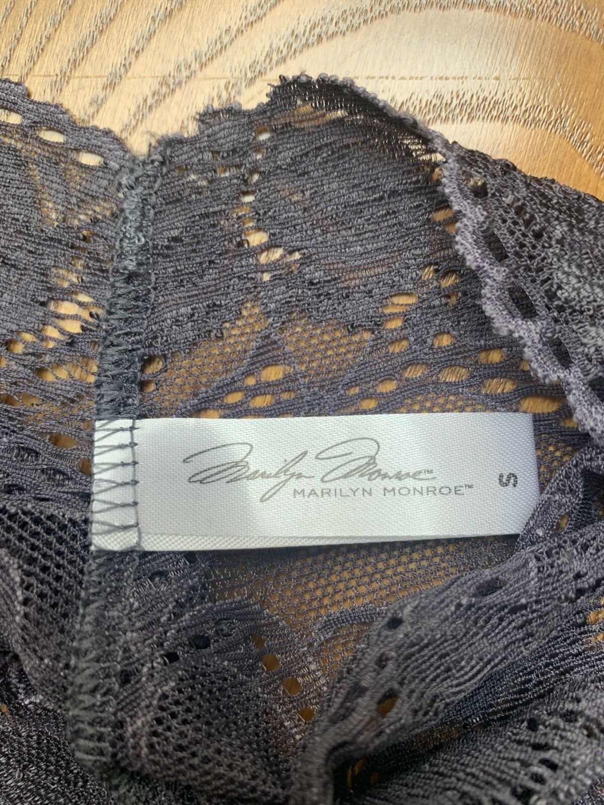 NWOT Marilyn Monroe Gray Lace Cheeky Bikini Panty Panties Lingerie Size S