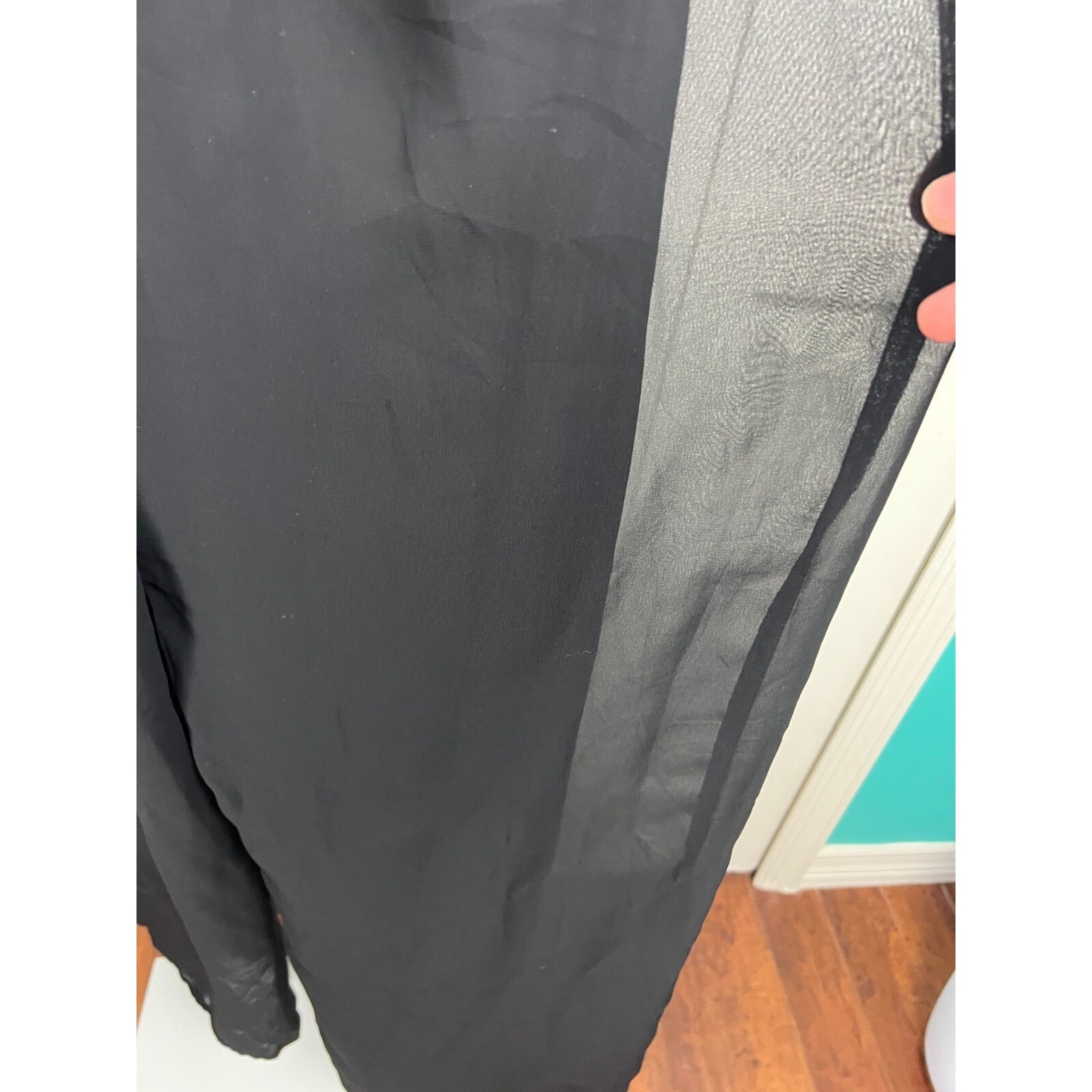 Spencer Alexis Elegant Black Embroidere Evening Wide Leg Jumpsuit Size 10