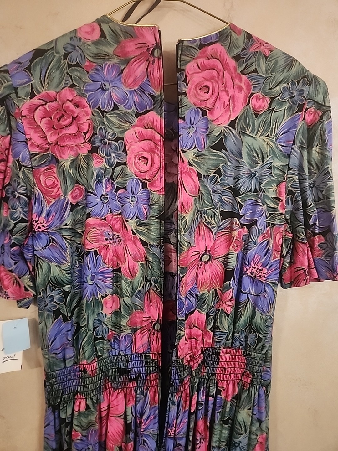 Vintage Miss Dorby Pink Purple Floral Maxi Dress Size 16 NWT