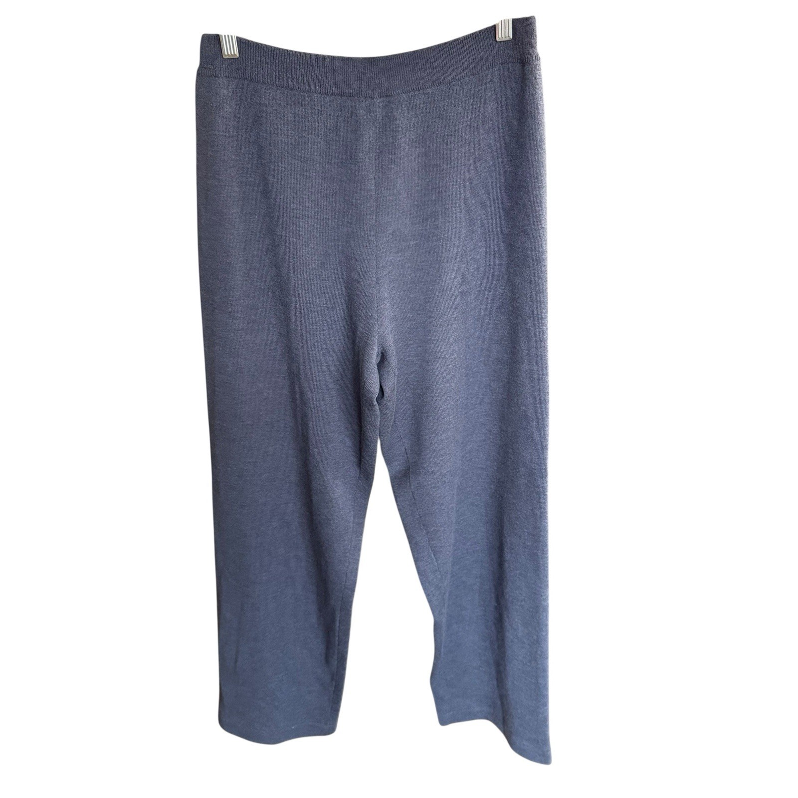 Vtg 80s 90s Eileen Fisher 100% Wool Pants Blue M Quiet Luxury Minimalist