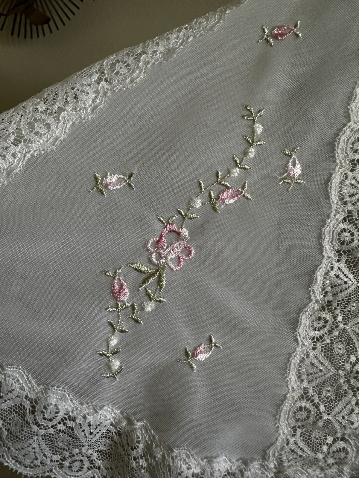 1960s Shadowline Nylon Peignoir Set M Babydoll Robe Lace Floral Sheer Boudoir
