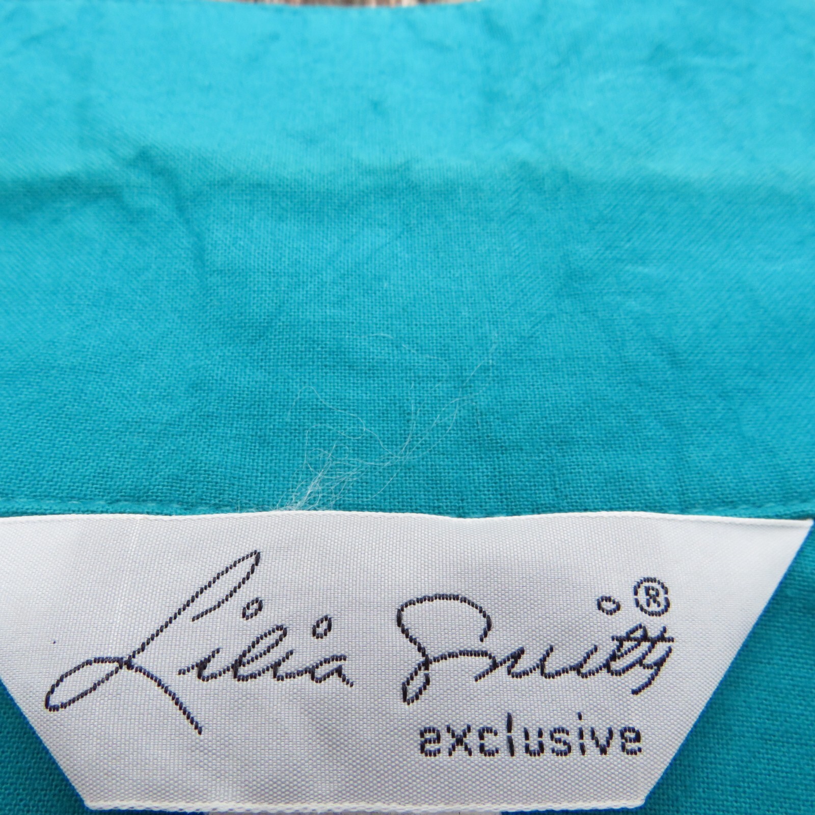 Vintage Lilia Smith Western Cactus Theme Long sleeved Teal Shirt Small Made USA
