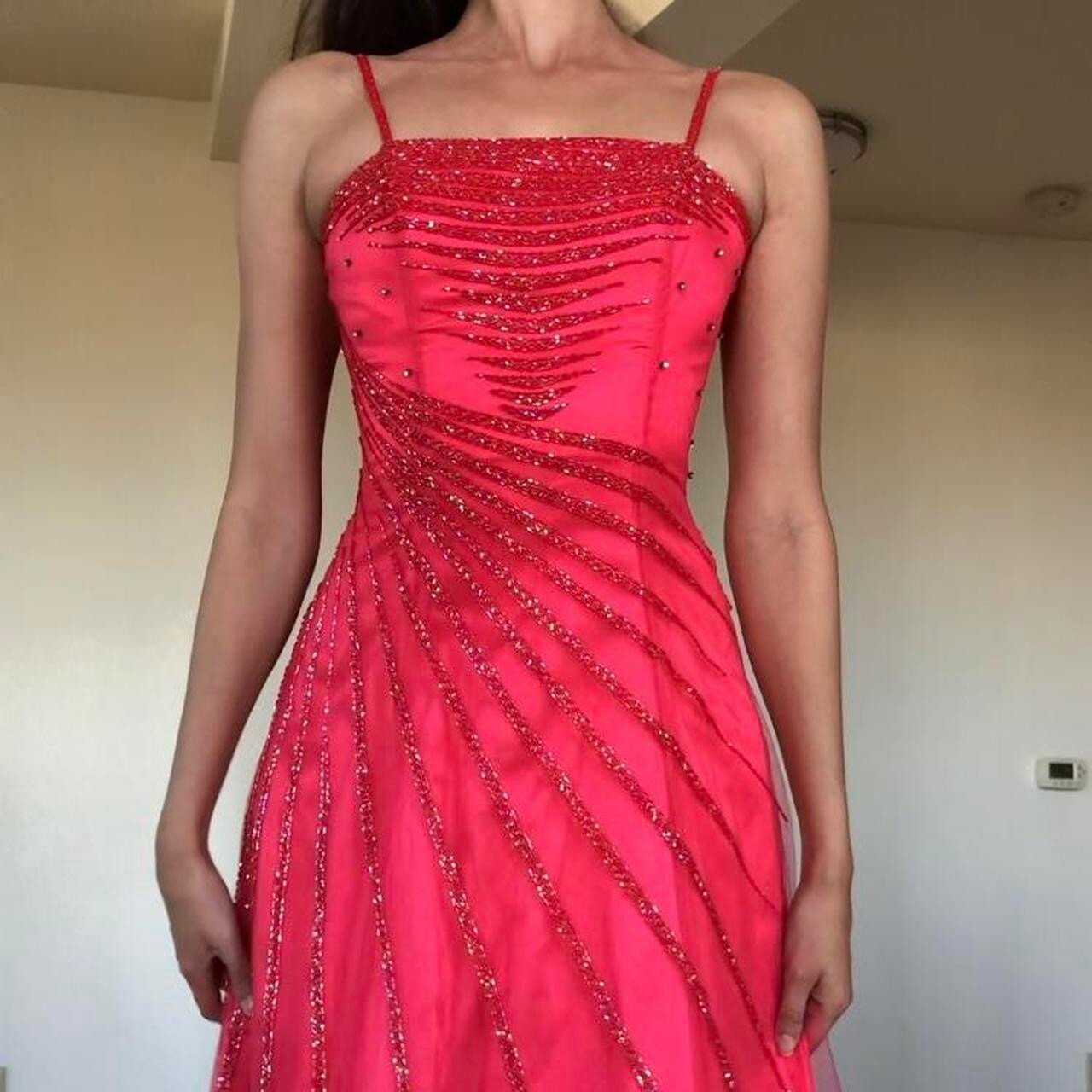 vintage late 90s/early y2k beaded ball gown S