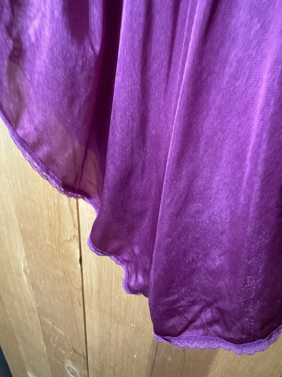 VTG 70s Teddy bodysuit Lingerie SZ P GRAPE PURPLE Lace Texsheen Women’s XS-S