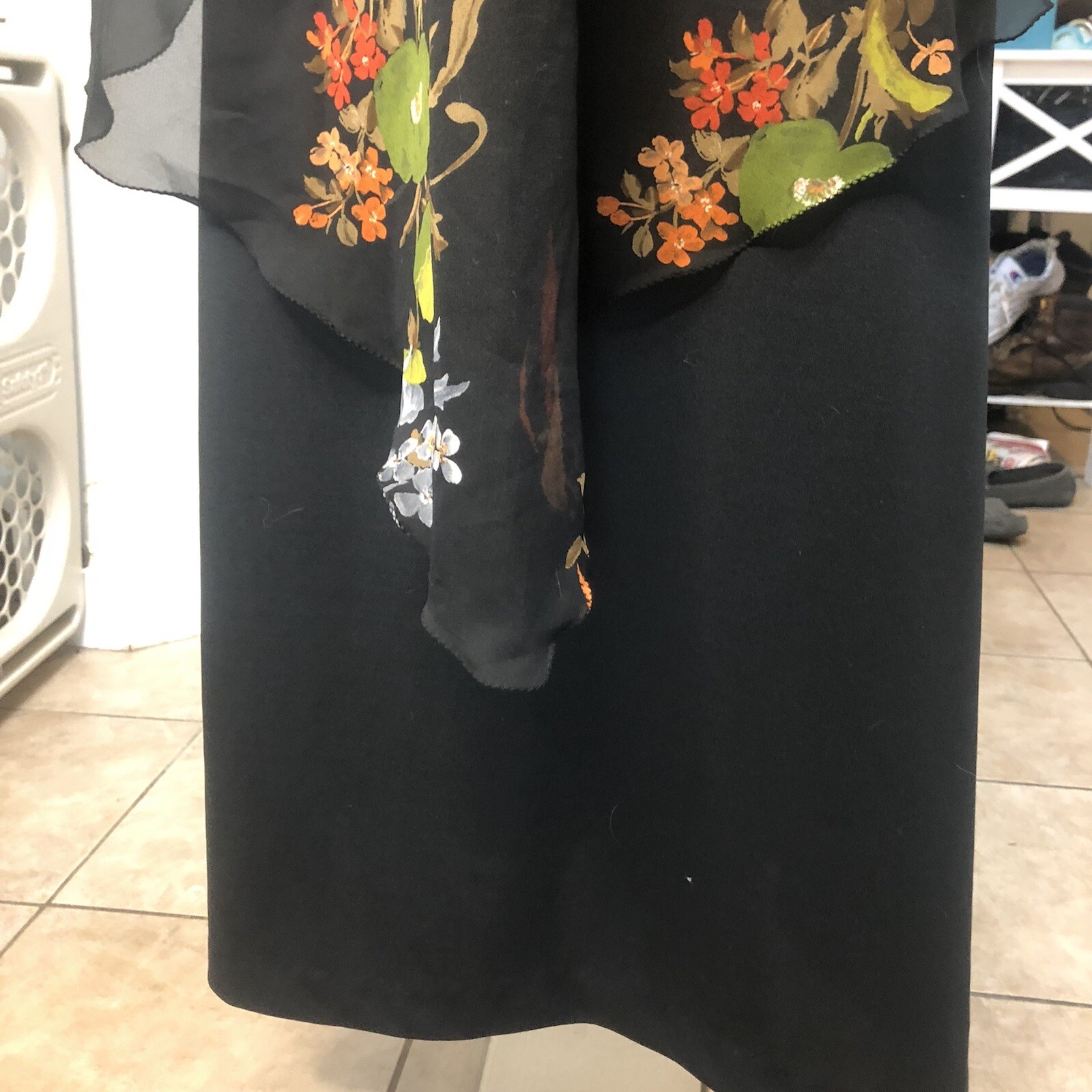 Vintage Nu Mode Floral Maxi Dress