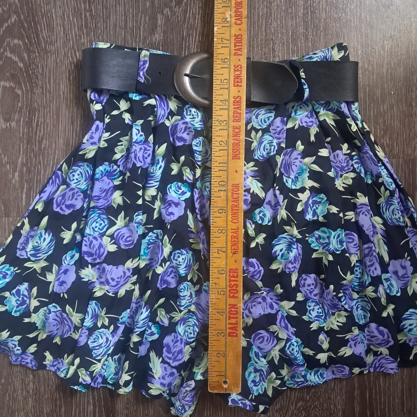 VTG 90s Paris Blues High Waisted Pleated Floral Flowy Shorts Women’s 9