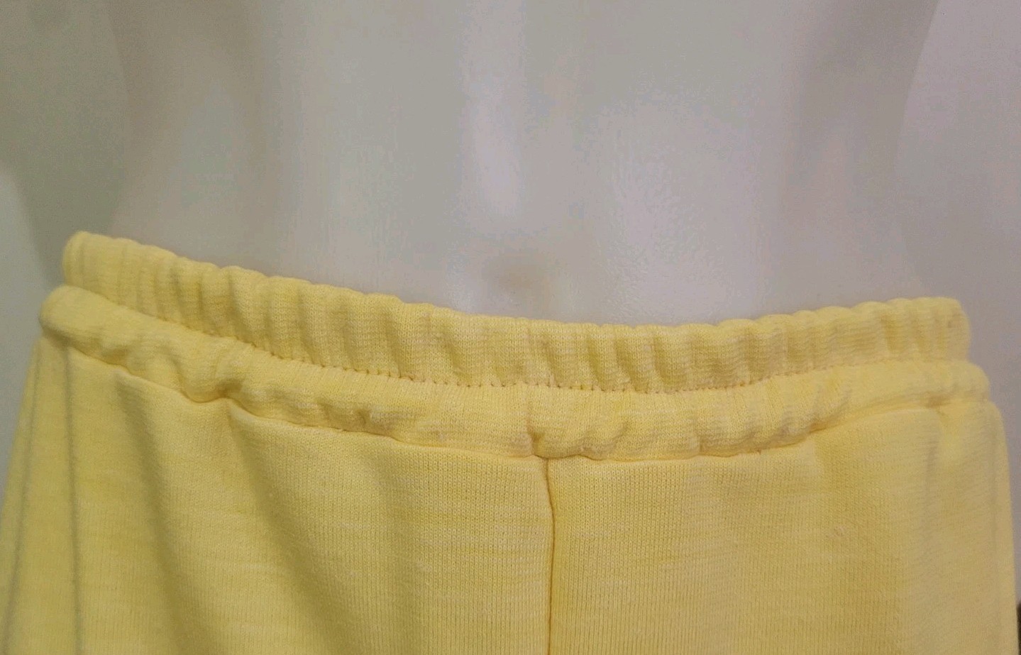 Fabulous Vintage 70s Lemon Cream Yellow Bellbottom Pants Flare Size M/L