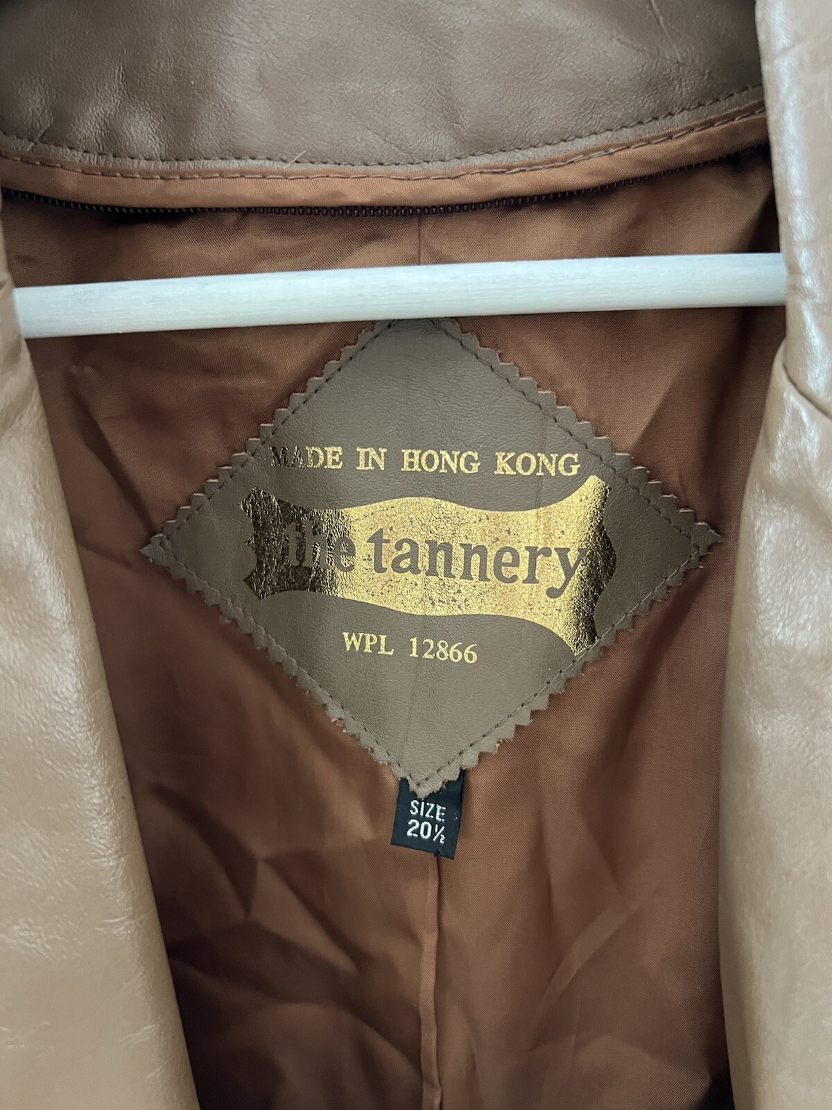 100% Genuine Leather Vintage Woman’s Coat Made In Hong Kong The Tannery