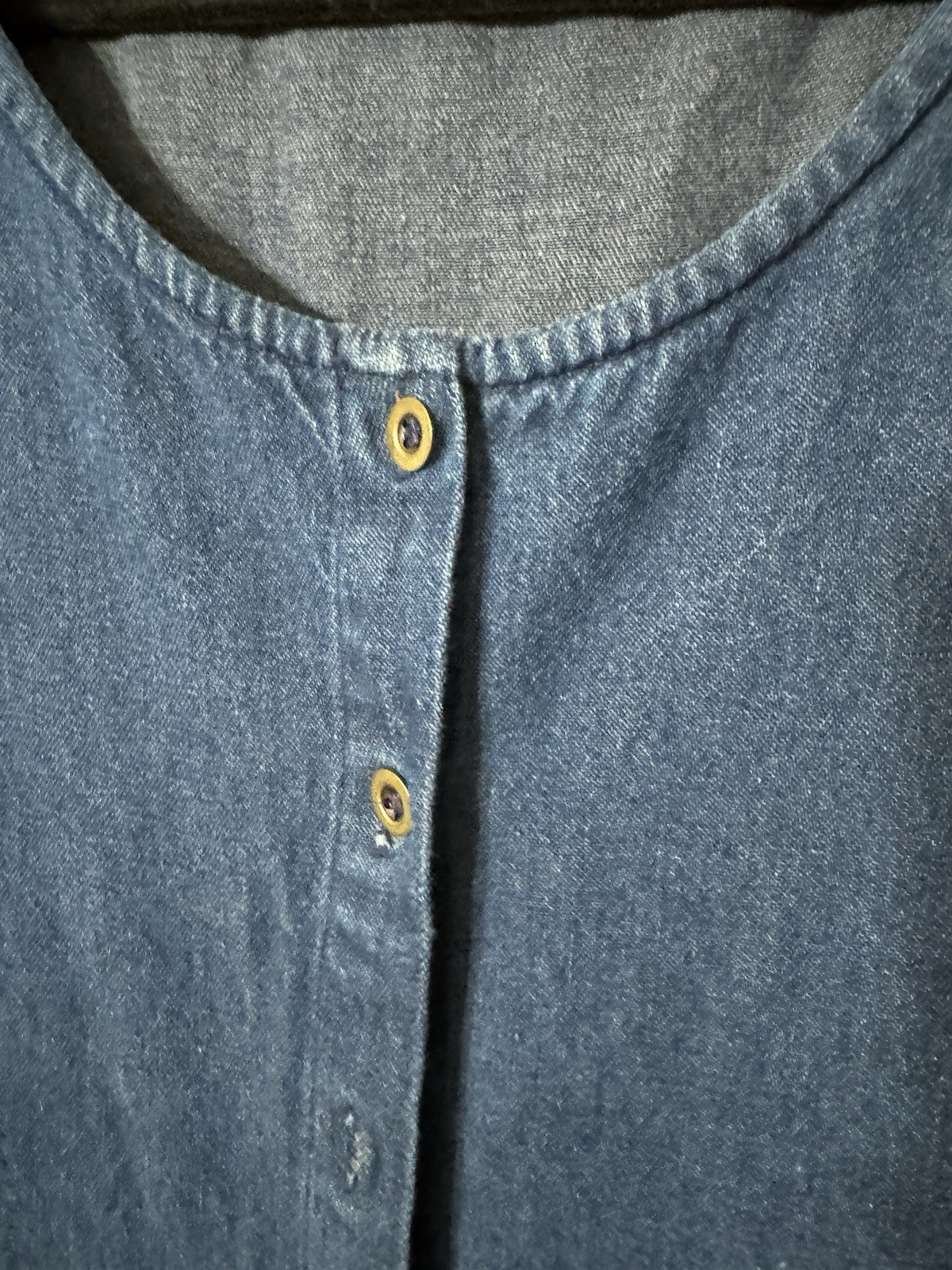 Eddie Bauer 1980s Dark Jean Jumper Dress Women’s XS(tag M) Bust 34” Read PRARIE
