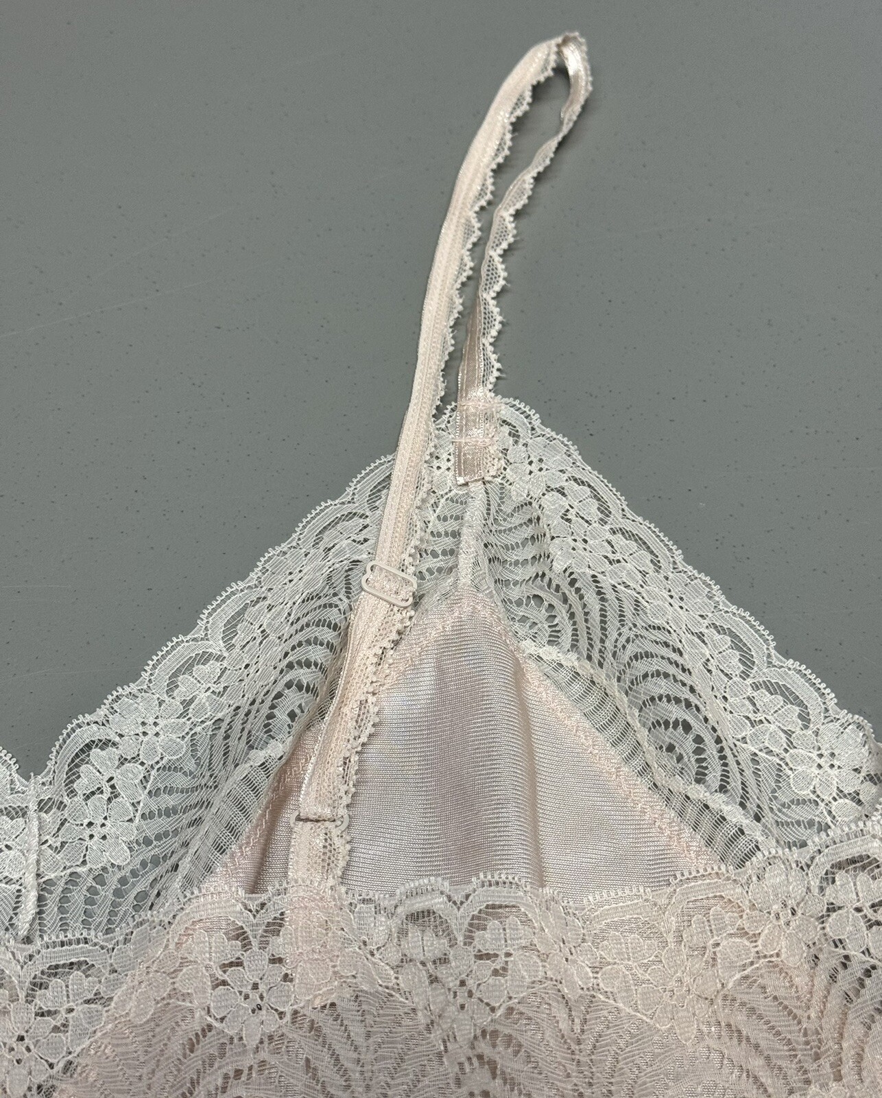 Vtg Warners Nylon Slip Nightgown Size 36 Filigree Lace Pastel Pink Whimsical