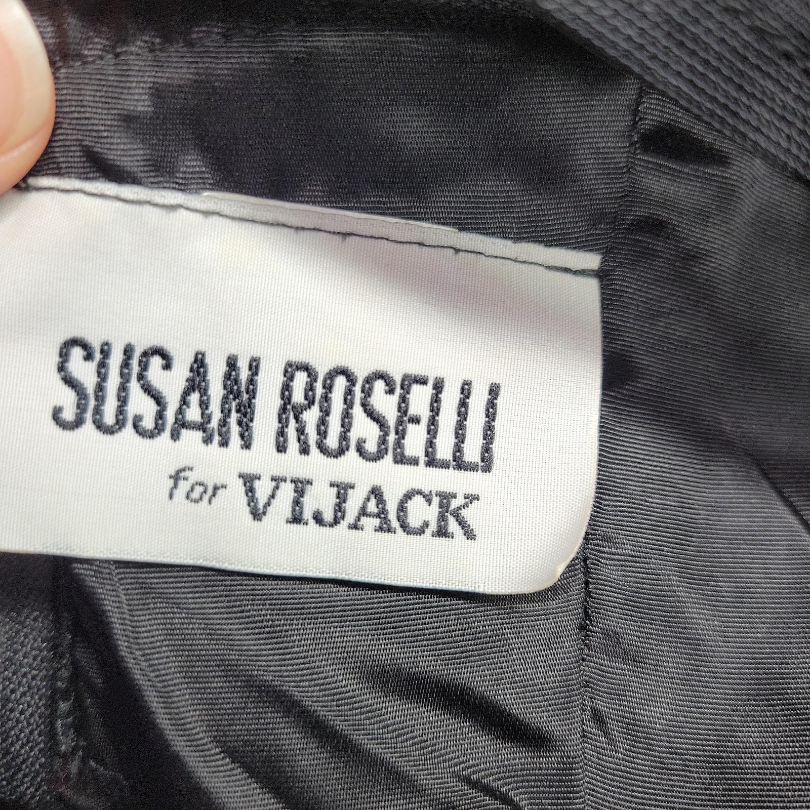 Susan Roselli for Vijack 80s Dress S/M Black Mesh Velvet Sheath Vintage Party
