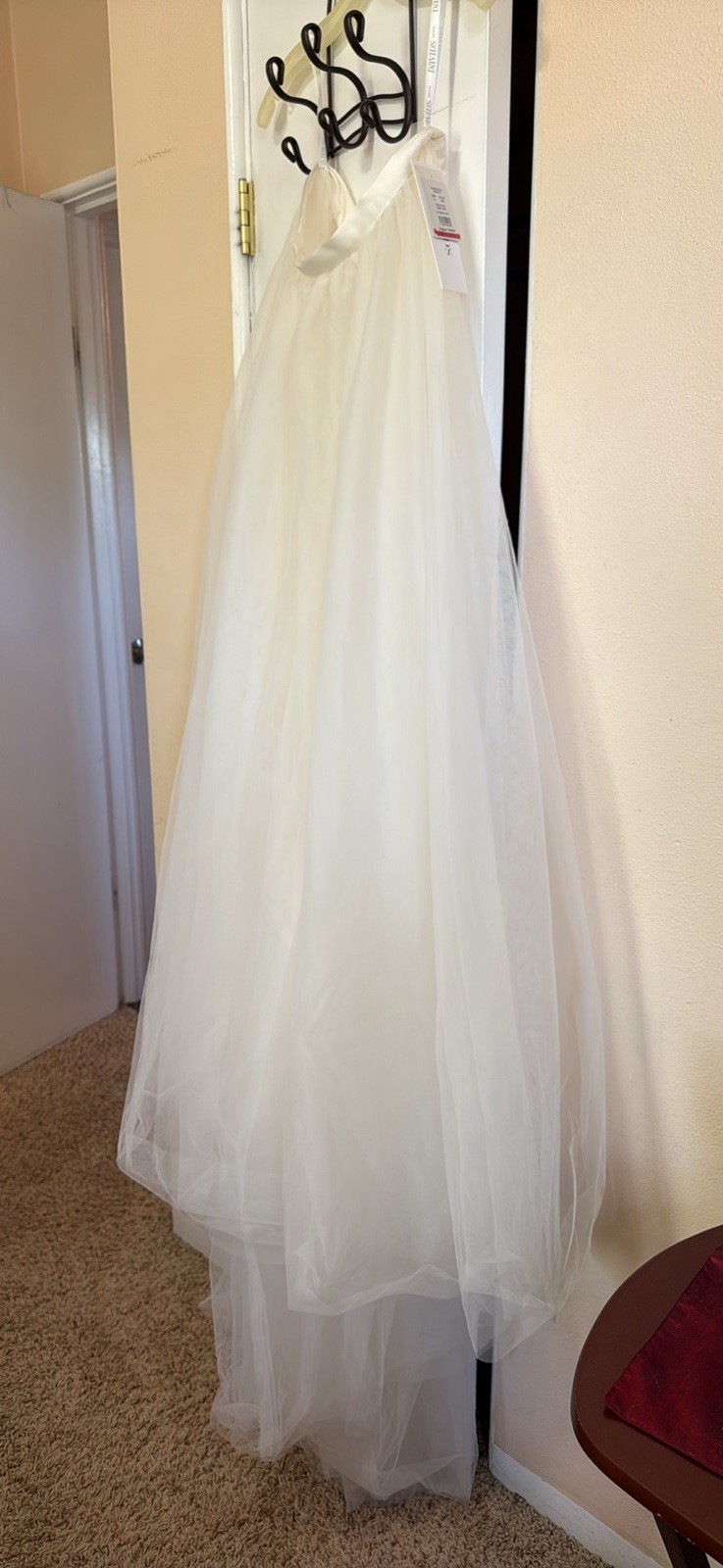 Bridal Wedding Dress Full A-line Ivory Tulle High Low Skirt Petticoat Sz 12 NWT