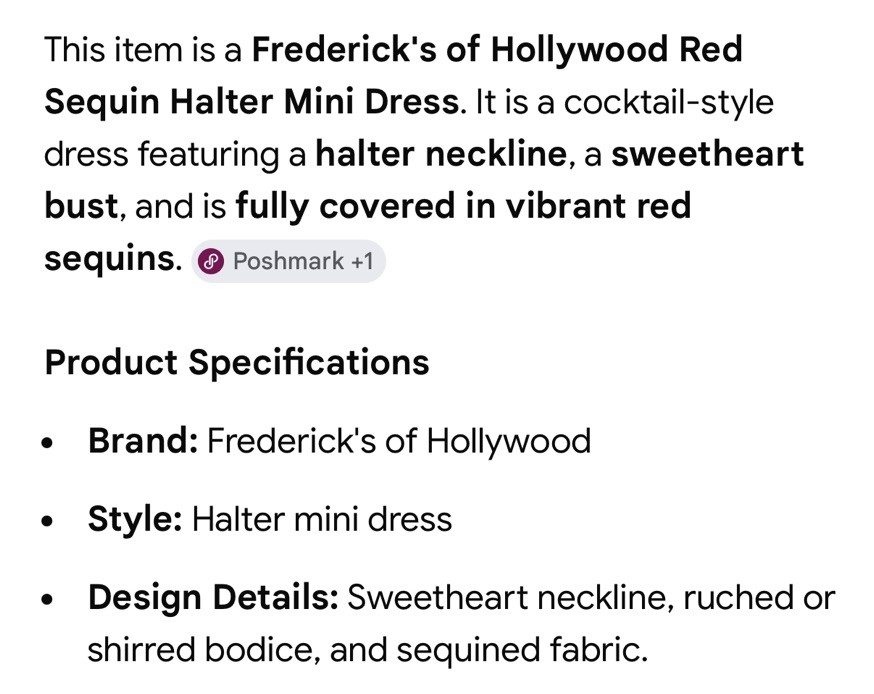 Fredericks of Hollywood Red Sequin Halter Mini Dress Size M Sweetheart Bust Prom