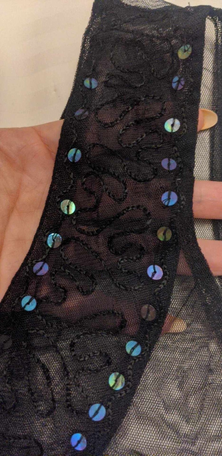 Black lace Mini Dress see through „Tree of Life” Floral Design Sexy Embroidery