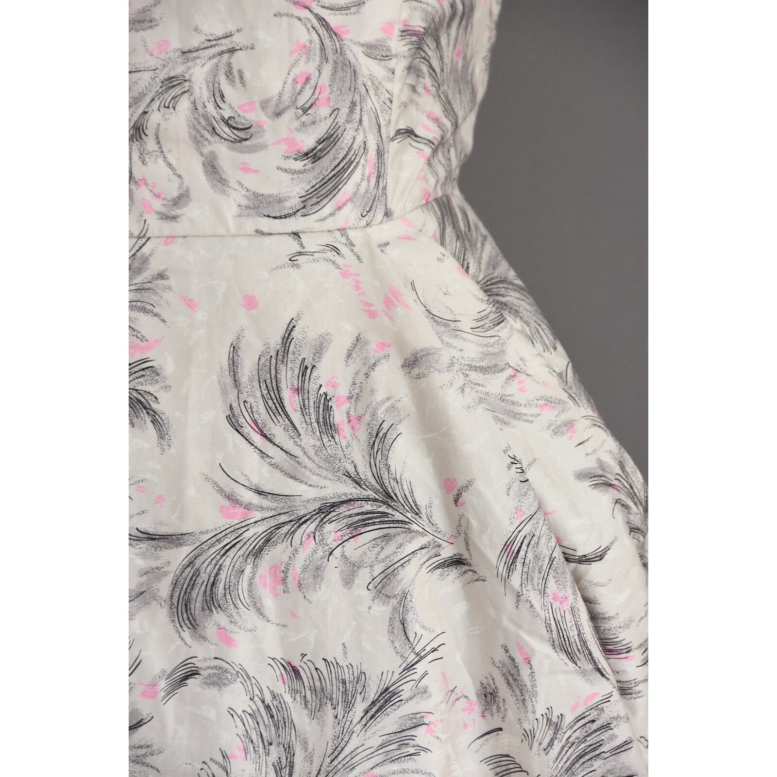 vintage 1950s 50s dress Polished Cotton Cocktail Party Wiggle Dress XS Small