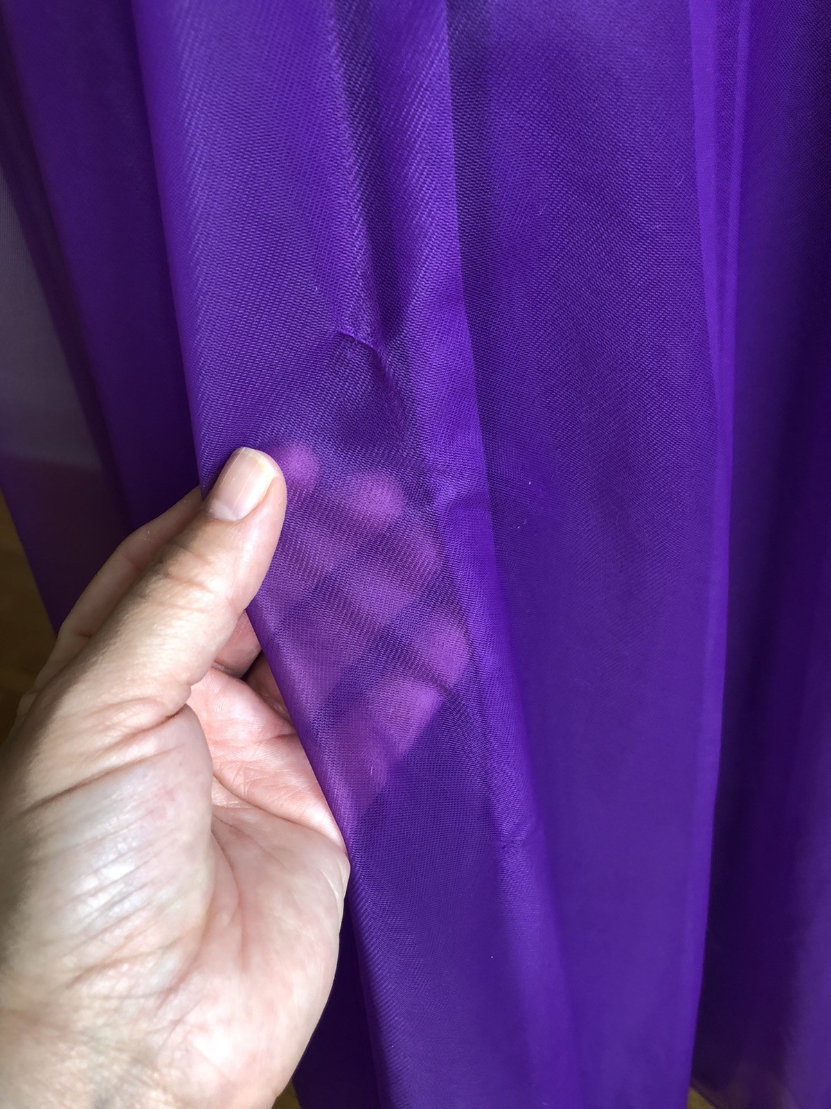 STUNNING VTG VAL MODE Purple Nylon Chiffon & Lace 2pc Nightgown Peignoir Set S