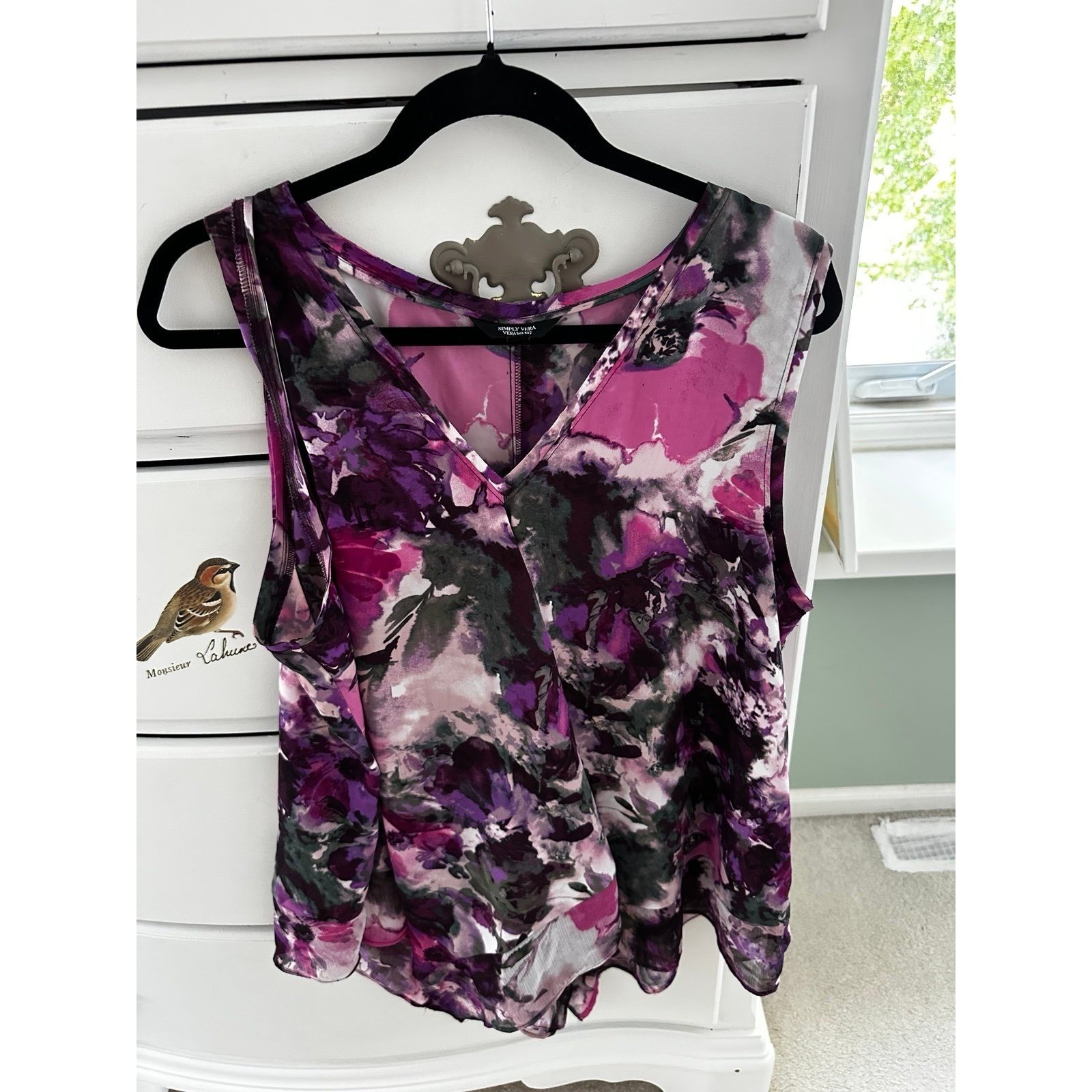 Simply Vera sleeveless swing top size XL