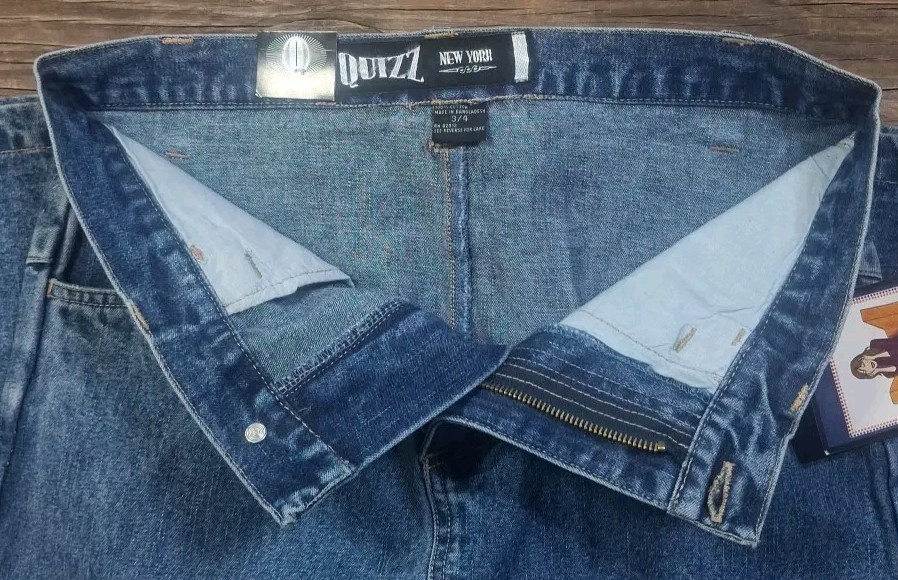 Vintage NWT 90’s Quizz New York Flare Jean Denim Skirt Size 3/4 Style B7-2165D