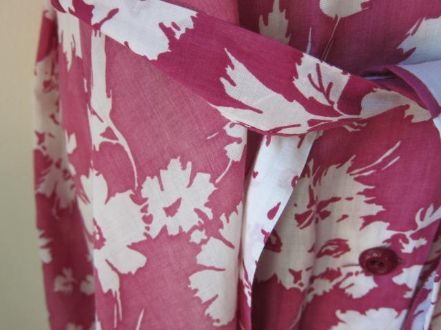 Aunt Lucy’s VTG 1930’s Pink Floral Handmade Day House Dress Belted~Pockets~Sz L