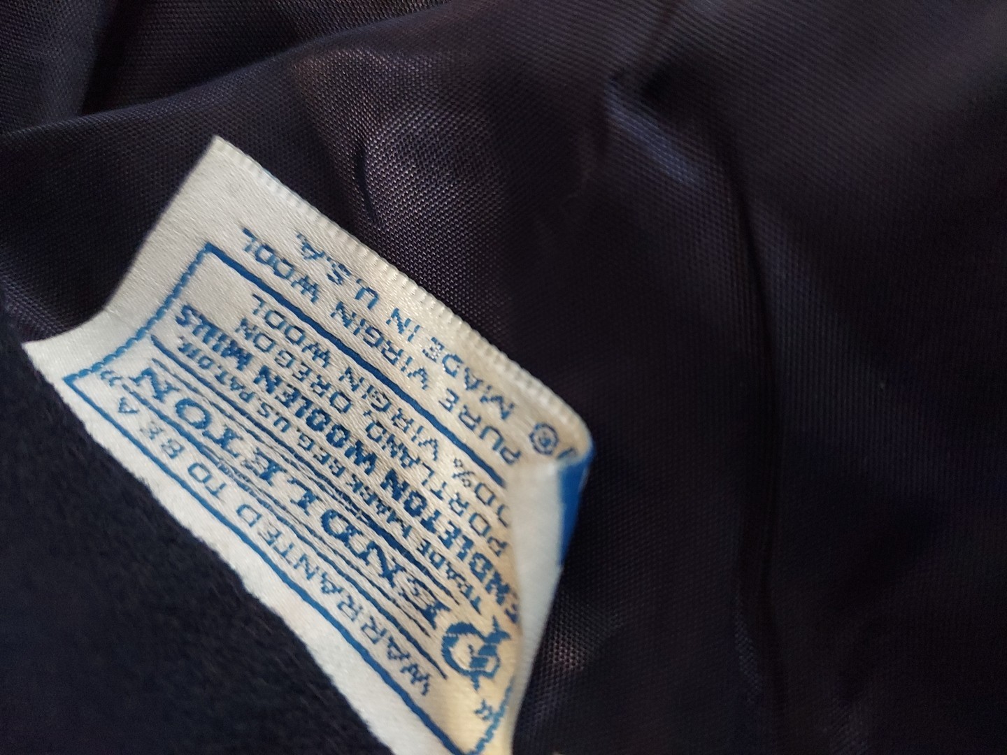 VTG Pendleton Navy Blue/No Pockets Midi Skirt Sz20W 100% Virgin Wool USA