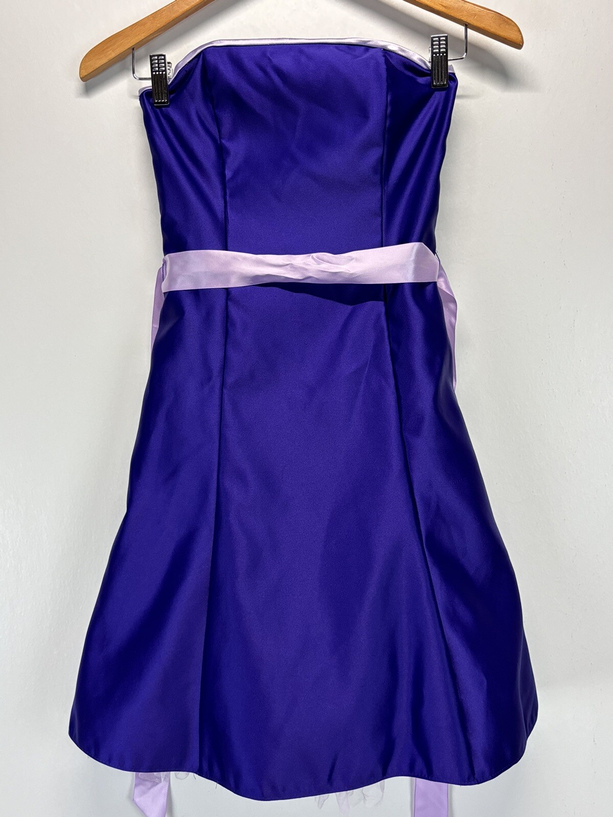 Vtg Gunne Sax- Jessica McClintock Dress Amethyst Purple Holiday Sz 3 Strapless