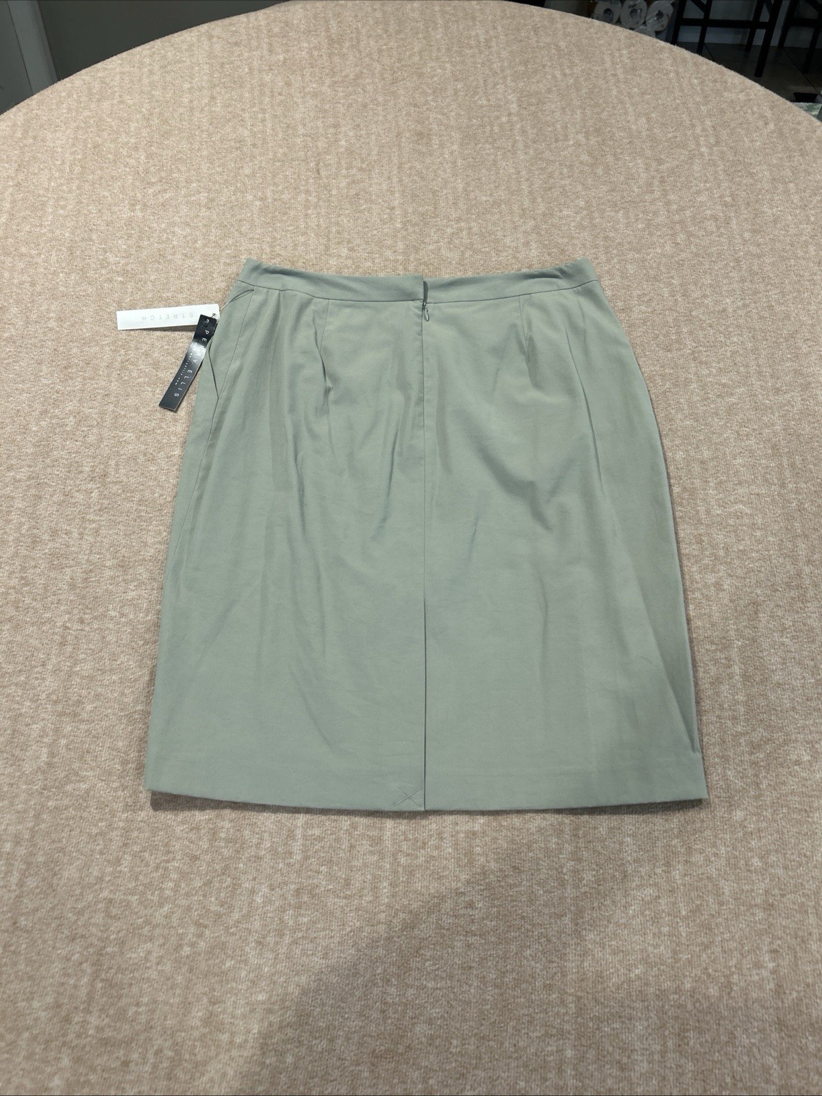 NWT Perry Ellis Long Business Skirt Size 14 Light Green A-Line