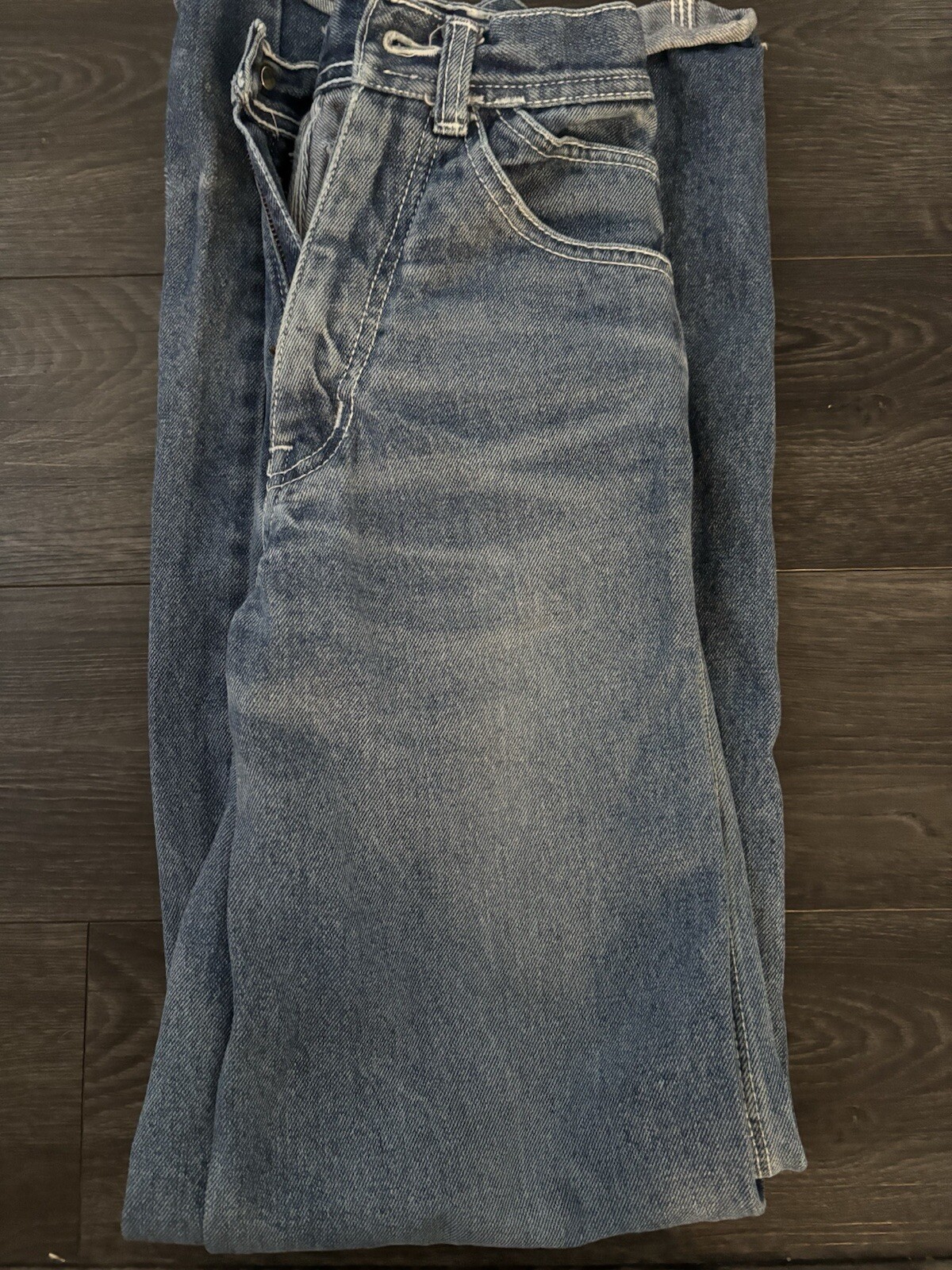 Vintage womens Lawman jeans Flare Bell Bottoms Western Carpenter 26XL Hong Kong