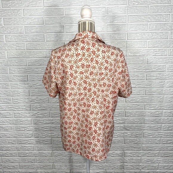 Vintage Cos Cob Paisley Patterned Button Up Shirt Large Extra Large Cottagecore