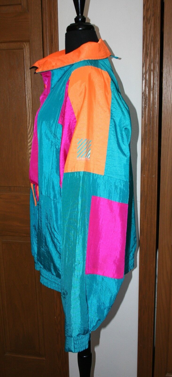 VTG Women’s Colorblock Windbreaker Pullover L SUNBUSTER Ski Jacket Nylon 1980s