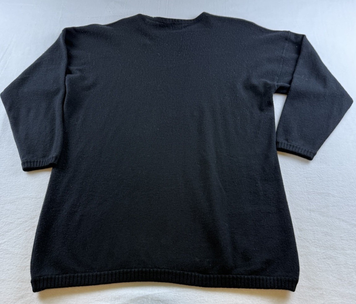 I.Magnin Vintage Women’s Black Pure Cashmere Tunic Sweater Size M Hong Kong