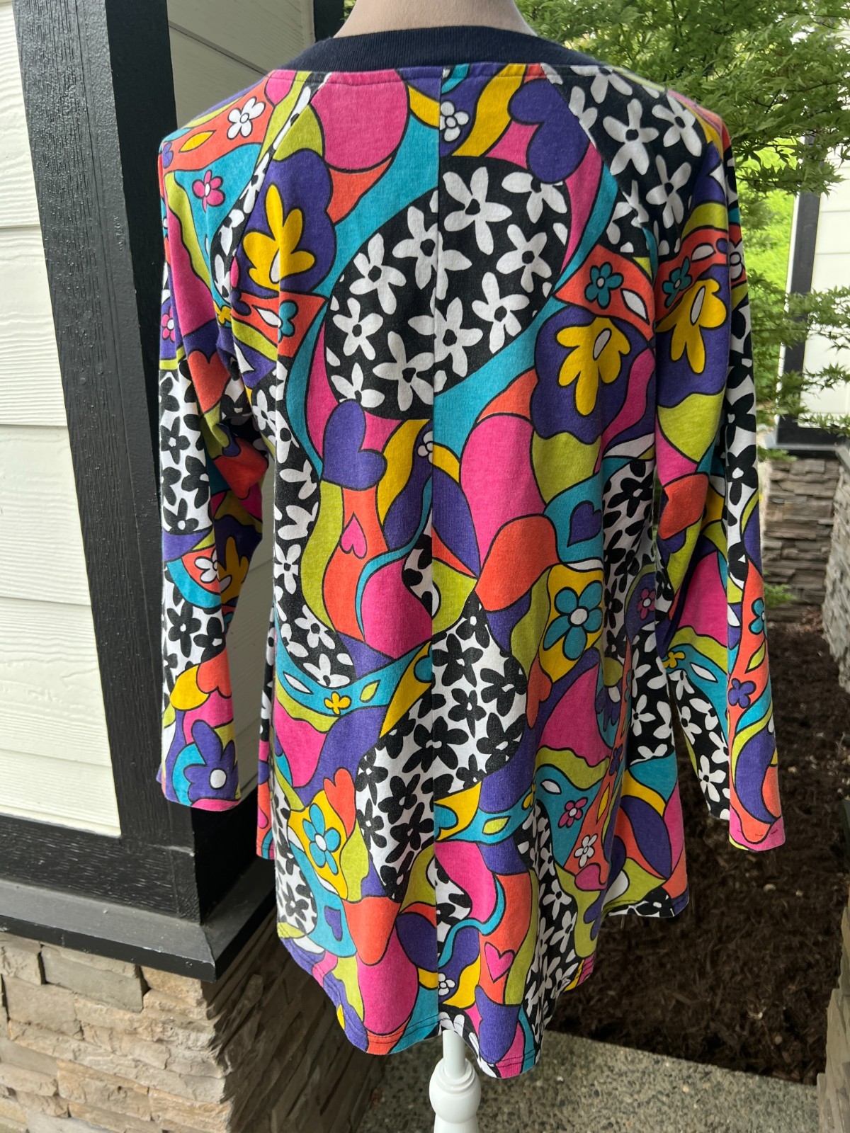 Vintage Go Go Dress Psychedelic Flower Power 70’s Style Traffic Jam Medium