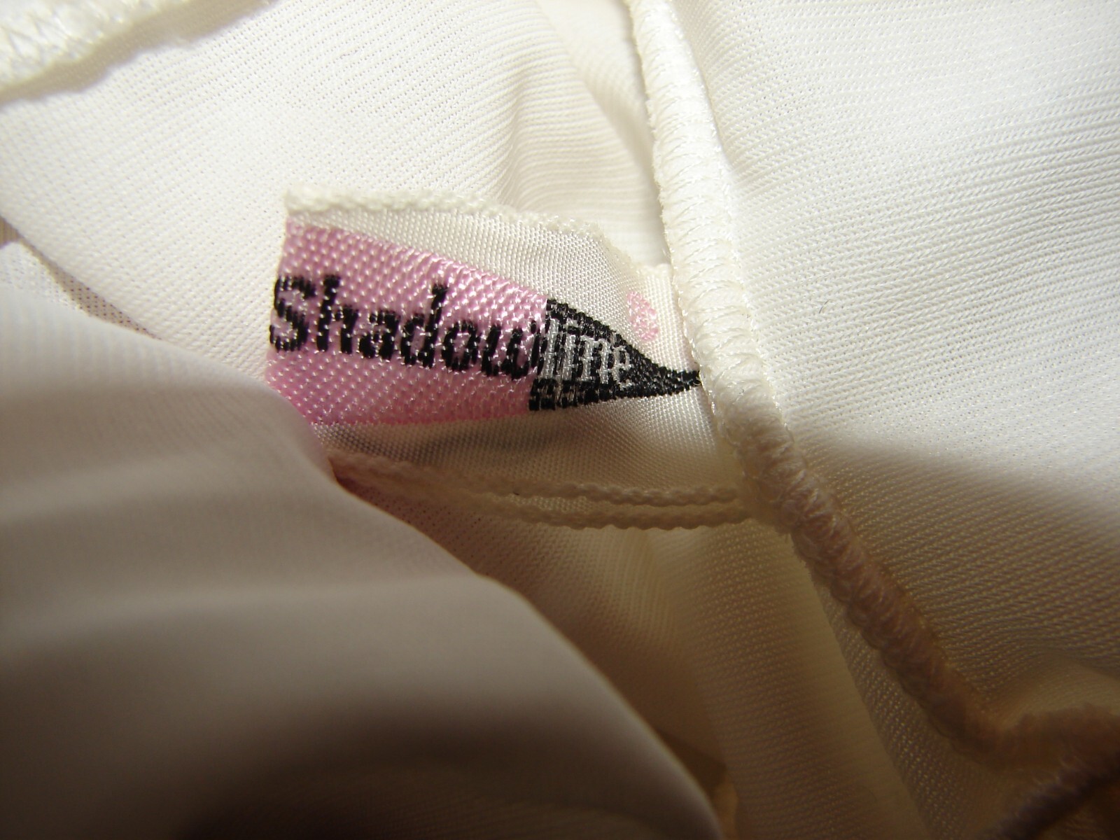 Vintage Shadowline Sheer Chiffon 2 layer White Wedding Nightgown Size 34