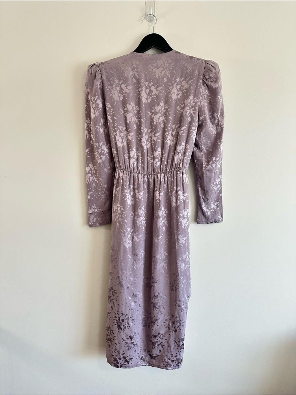Wayne Clark Vintage Silk Draped Wrap Dress Size US 2 CDN 4 Light Purple