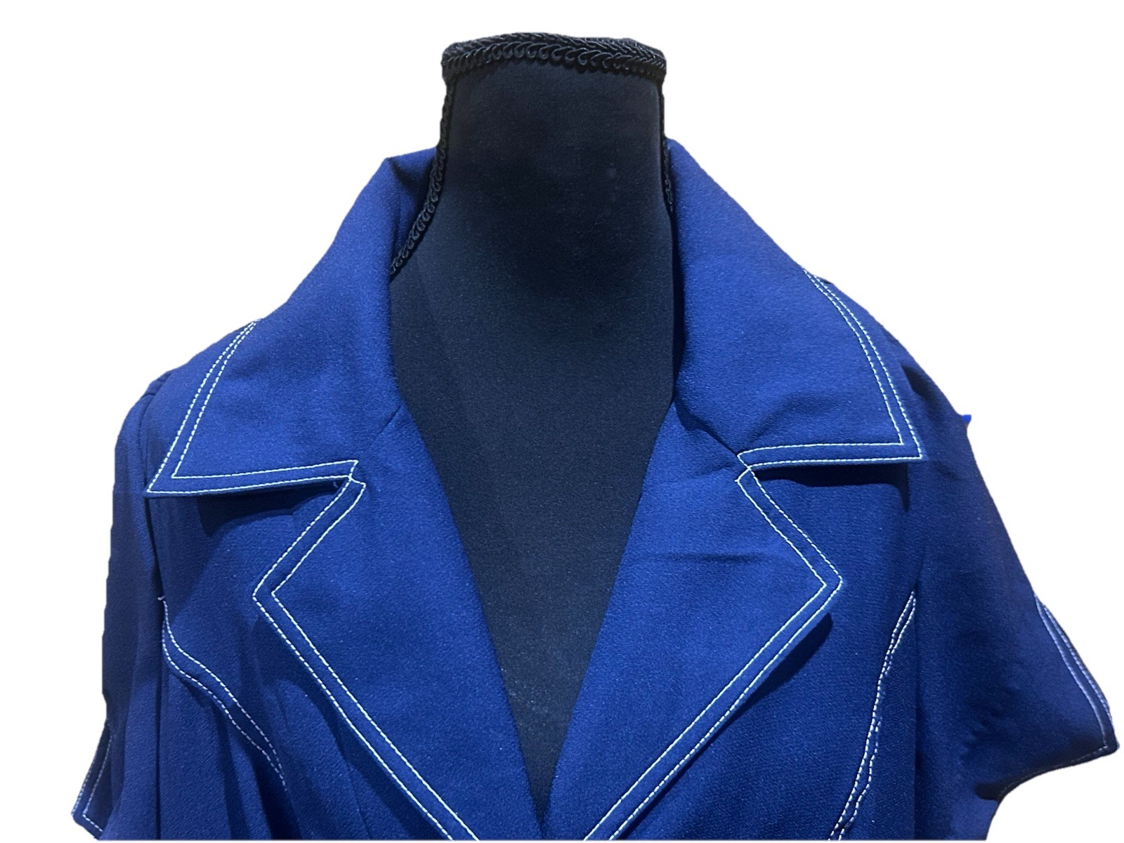 Vintage Blue Shirt Dress Allison Woods Size 14