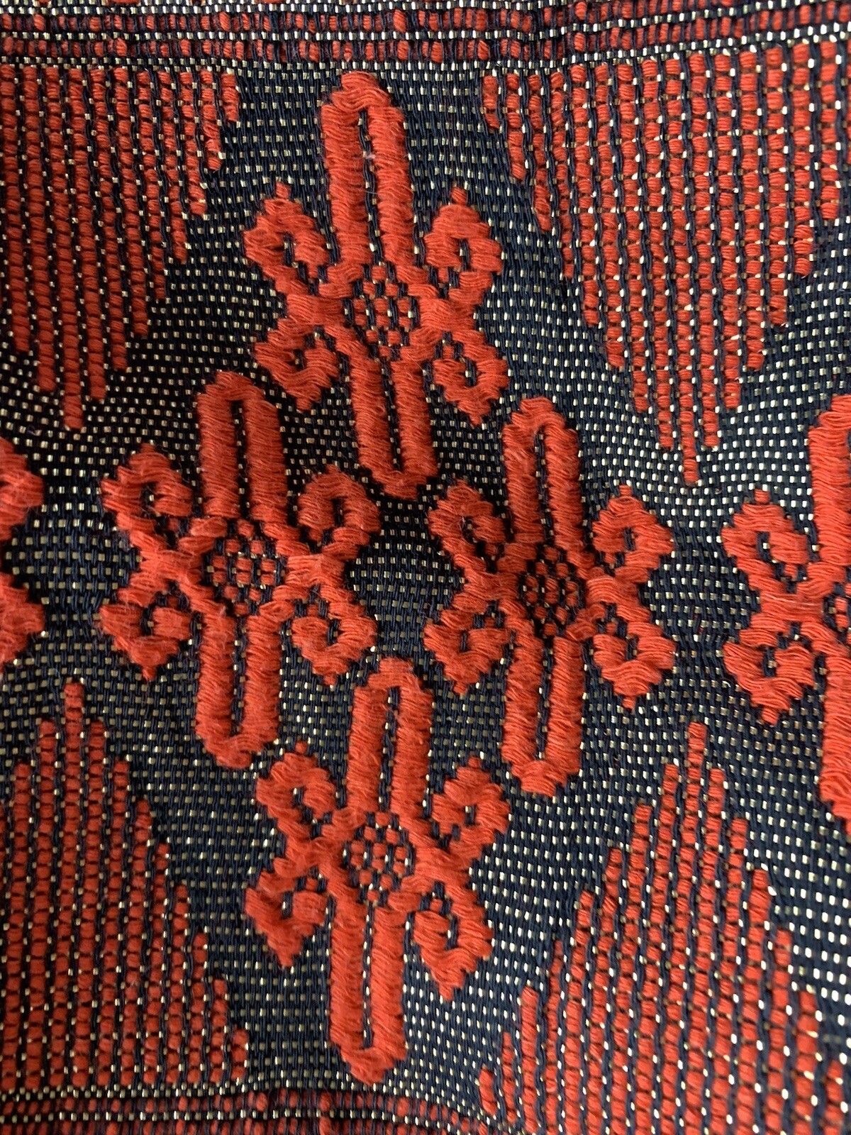 Vintage Hand Woven Mayan Cotton Skirt 50s 60s