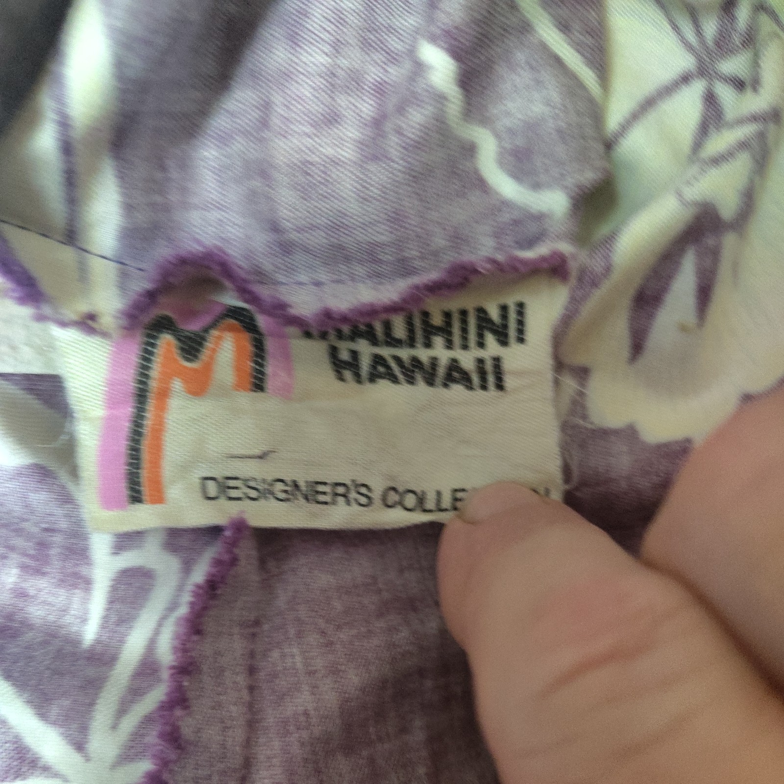 Vintage Malihini Hawaii Purple Floral Wrap Sarong Dress Resort Loungewear