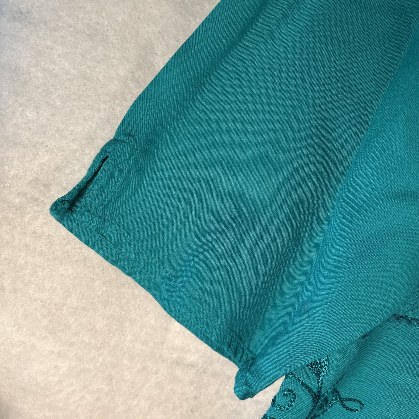 JUST CLASS Womens Boho 2 Pc Set Turquoise Maxi 1990s Top 1xl Skirt XL
