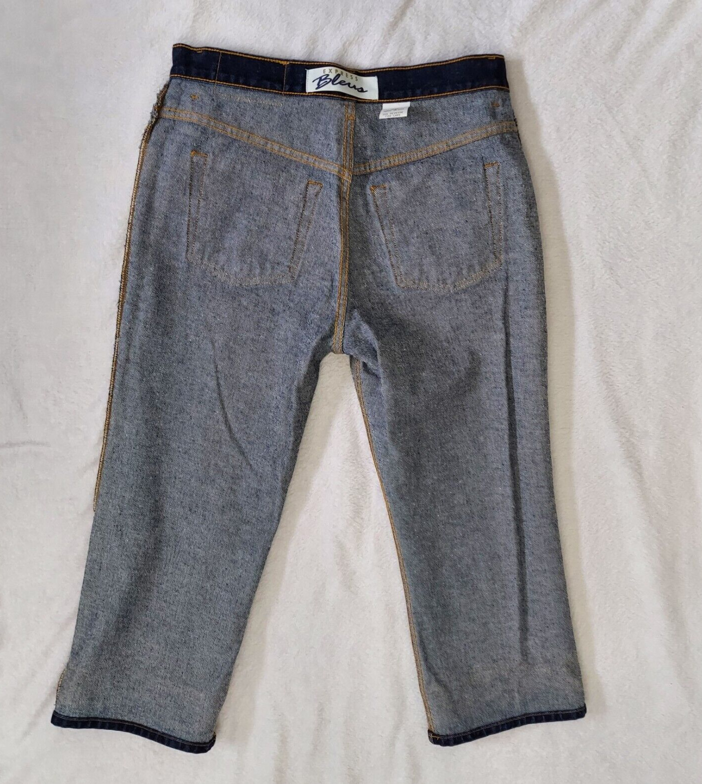 Vintage 90s Limited Express Blues High Rise Capri Flare Jeans 9/10 Dark Wash