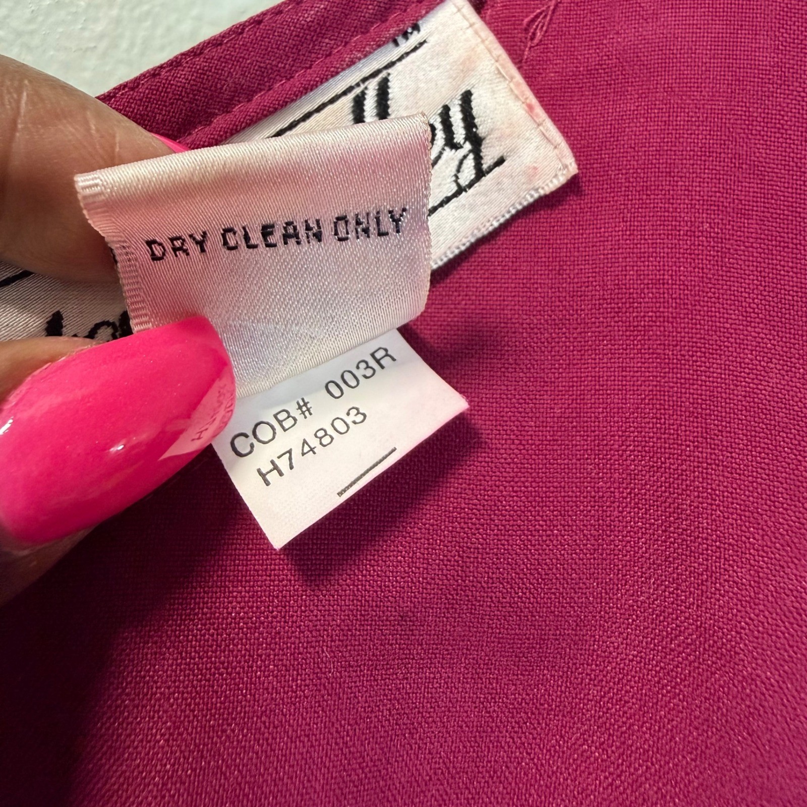 Victoria Holley Vintage Magenta Pink 100% Silk Sleeveless Maxi Dress 18W H74803