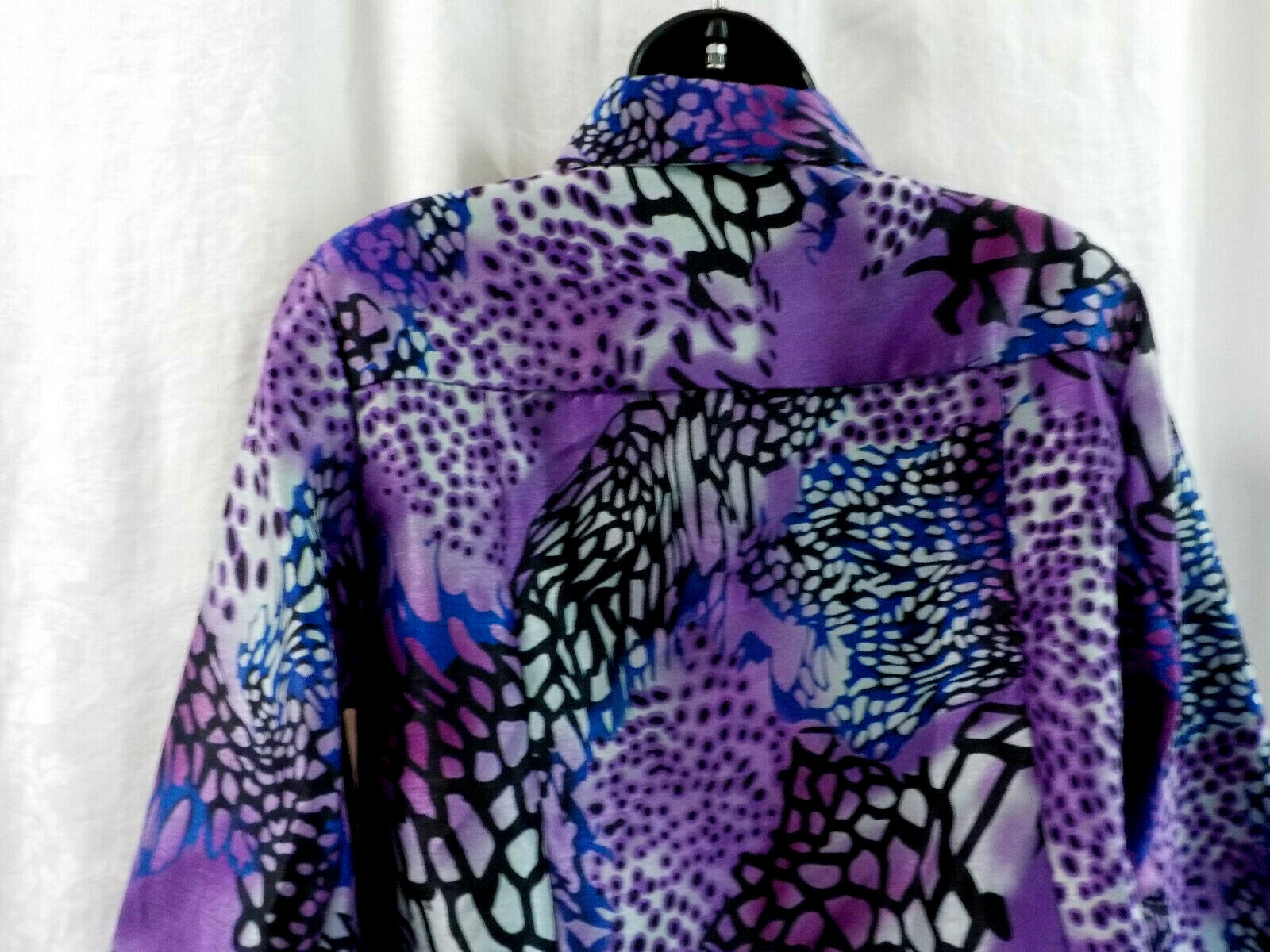 Vintage 1980’s N Touch Jacket Size 6P Multicolor Long Sleeve Button Art Print