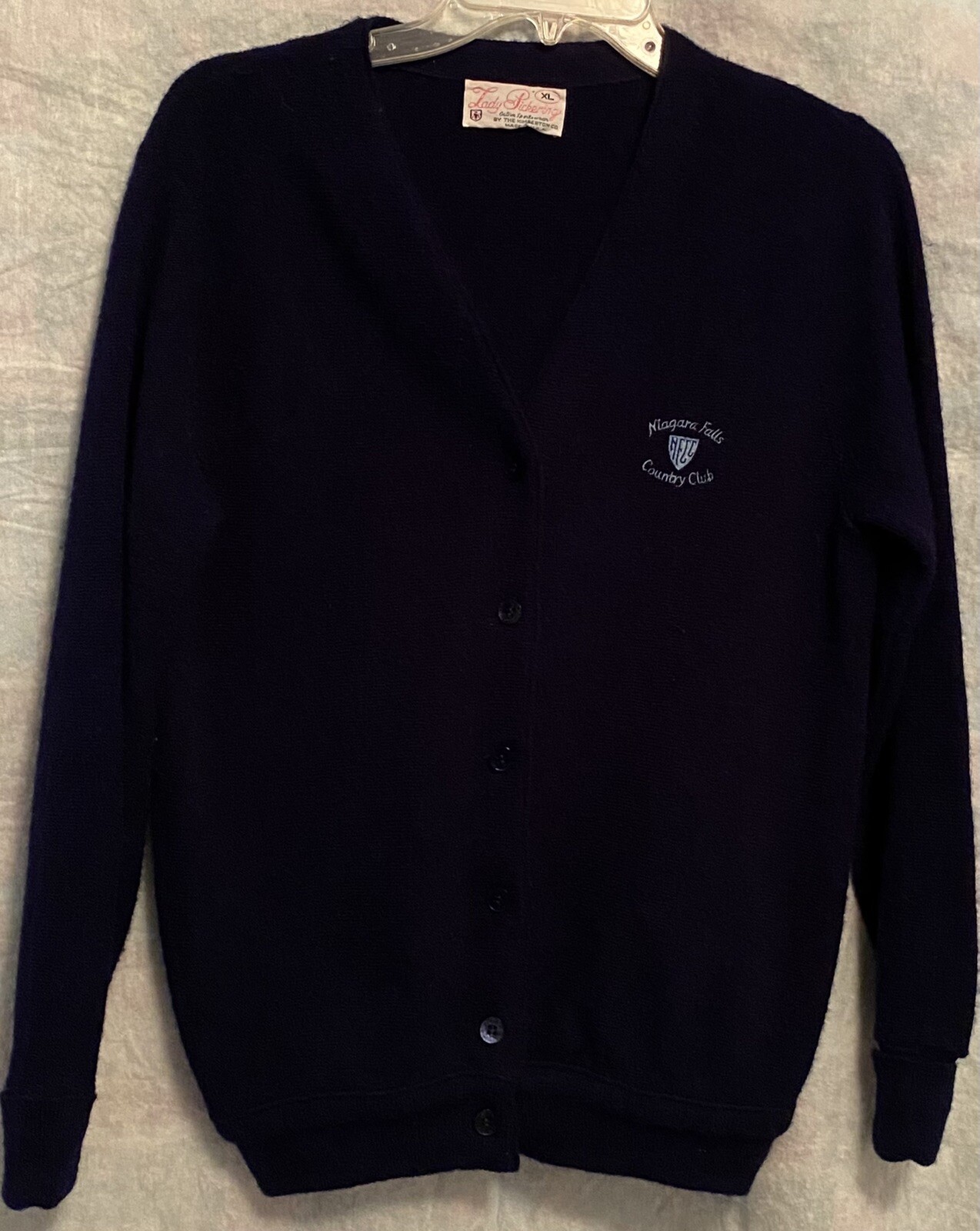 Vintage Lady Pickering Cardigan Sweater Niagara Falls CC Womens L