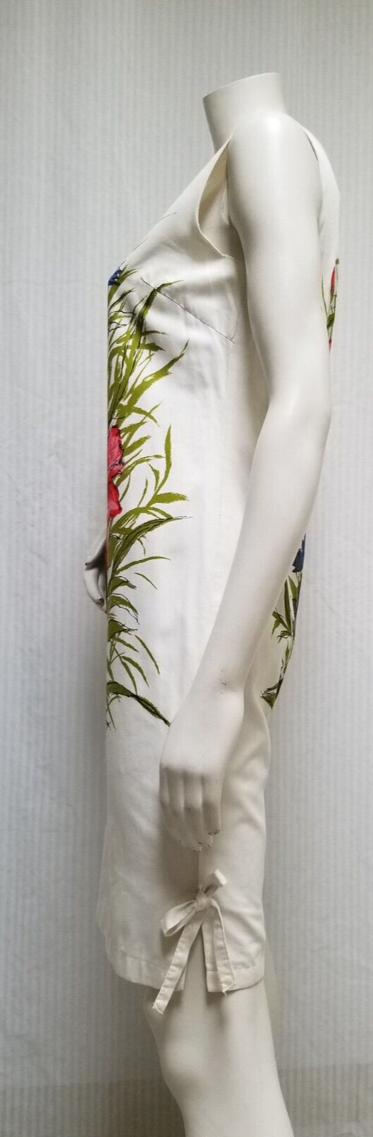 Vintage 1960s Bright Floral Poppies Bouquet Cotton Frock Shift Dress – Size M