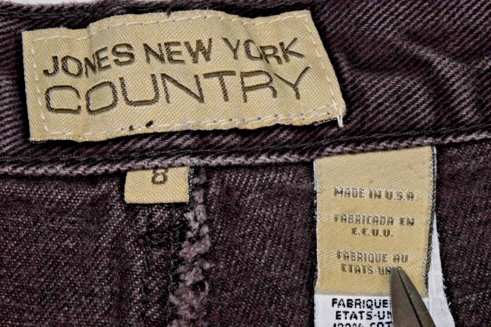 Vintage Jeans Jones New York Country Size 8 80s Cocoa Brown Made USA