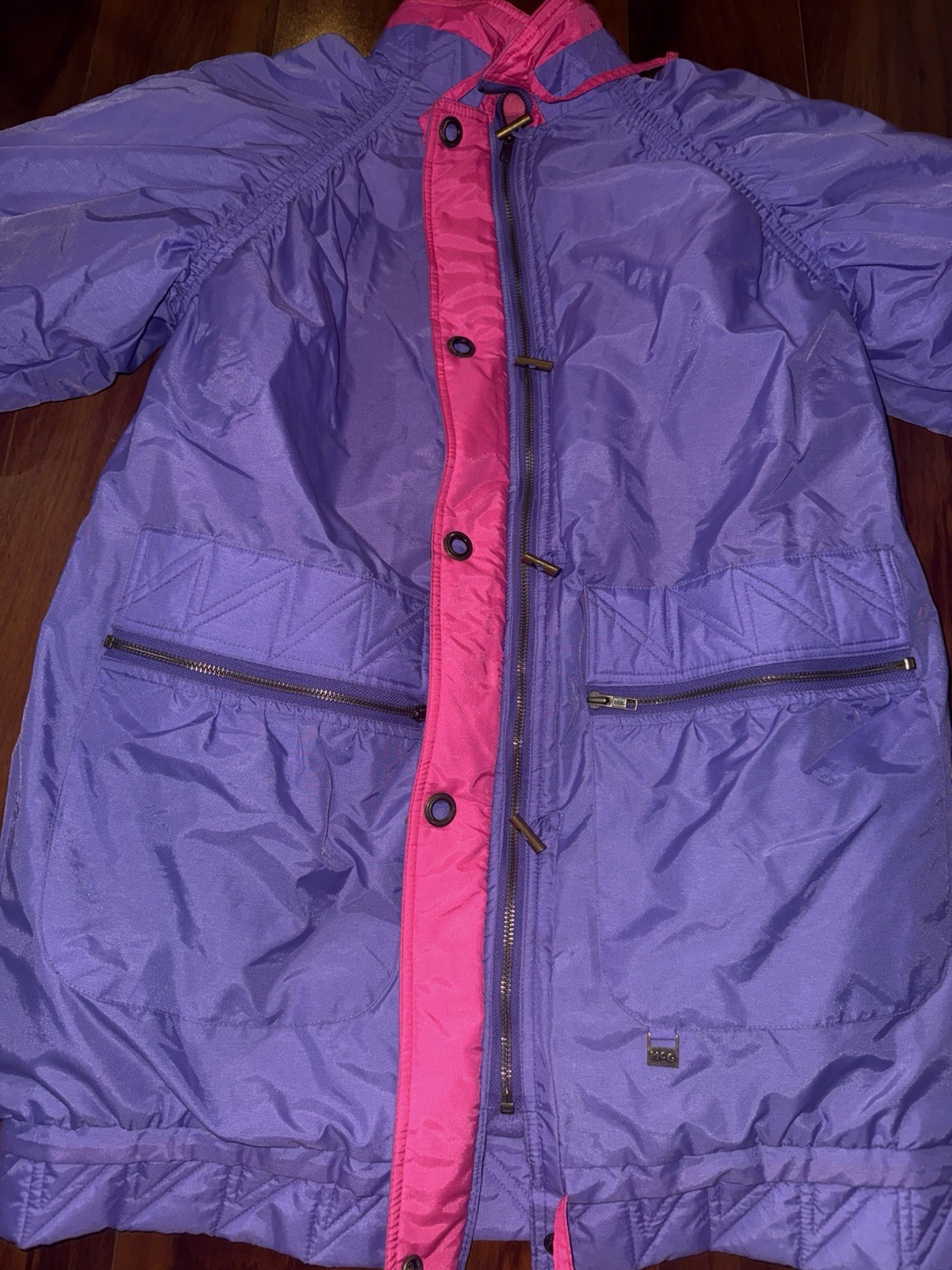 Vintage McGregor 90s Purple Pink Colorblock Ski Jacket S Fleece Lined