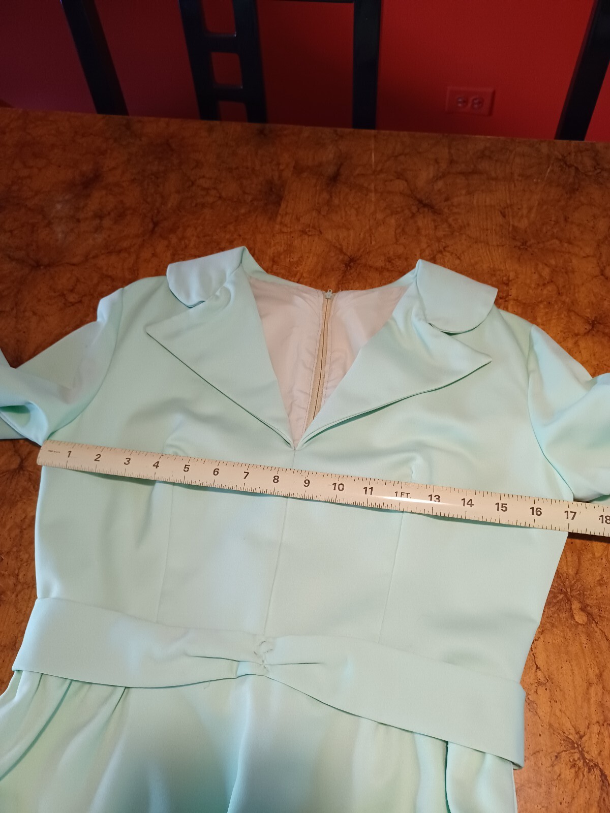 True Vtg Mid-century 1960s 1970s Long Formal Dress Mint Green MCM Mod Maxi 11/12